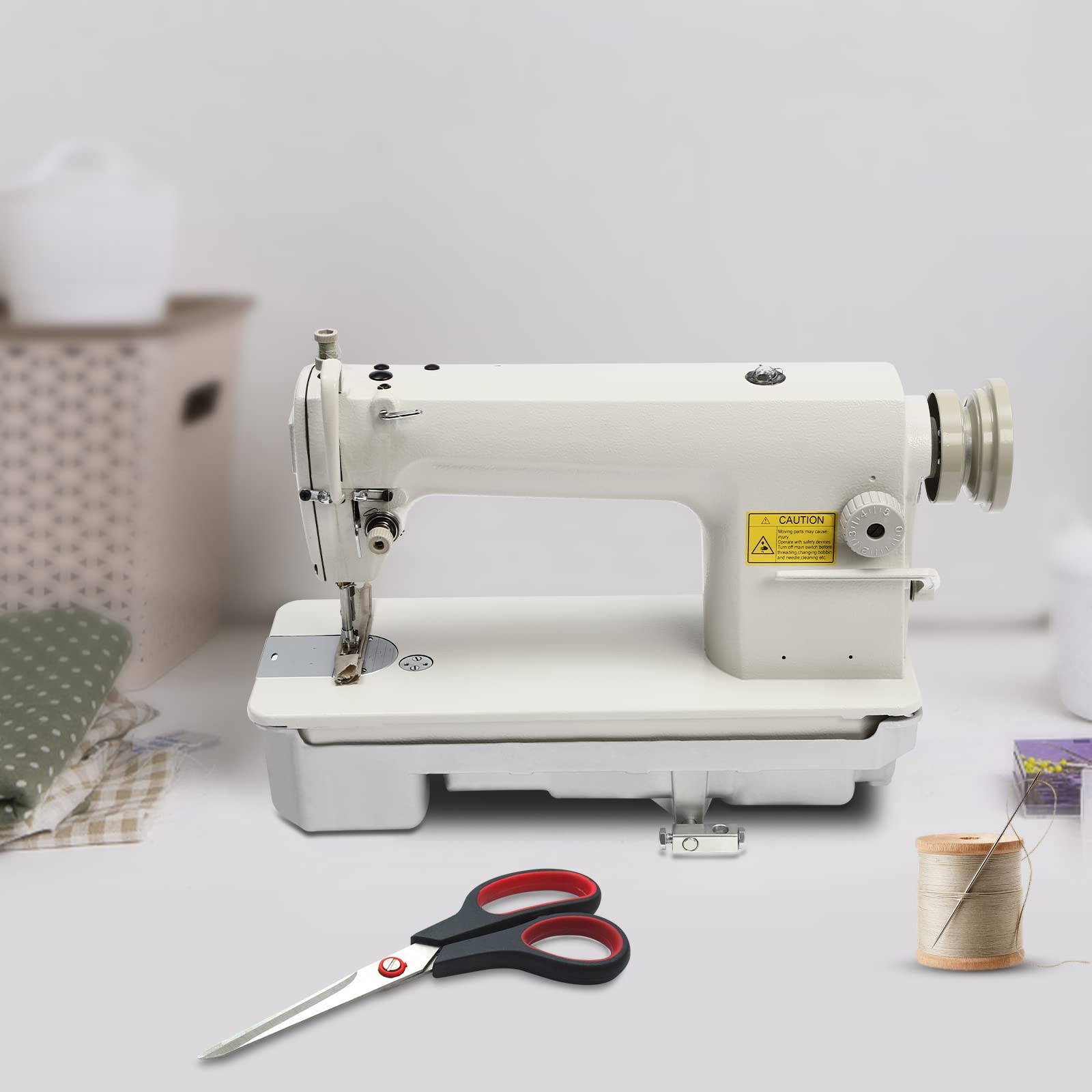 Industrial Heavy Duty Sewing Machine | High-Speed Commercial Straight Stitch Flatbed Sewing Machine for Leather, Canvas, Rubber - Perfect for Shoes, Boots, Bags & Doll Making (8700 Machine Head) | Ideal for Professional Tailoring, Upholstery & DIY Craft Projects