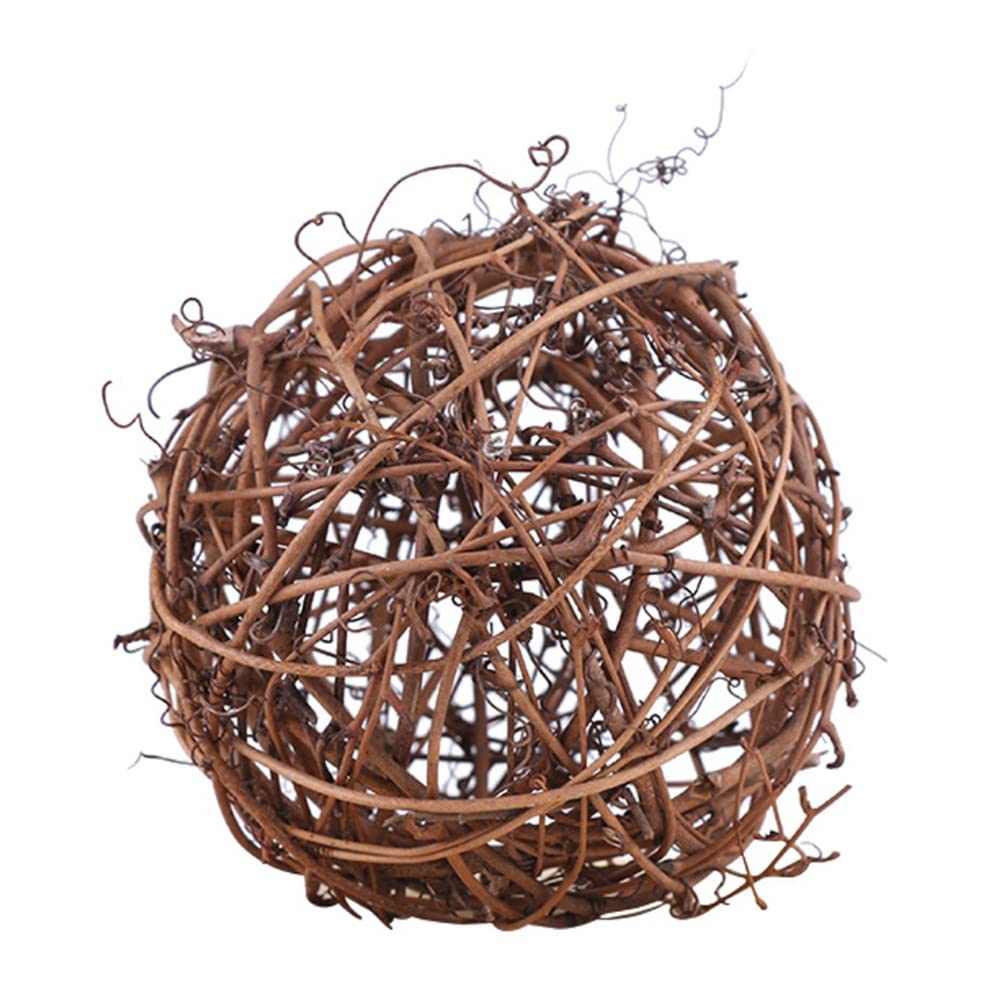 Natural Wicker Rattan Balls - Decorative Vase Fillers, Home Ornaments, Christmas Tree Decor, Wedding & Party Table Centerpieces, DIY Crafts, Bird Toys for Parrots | Perfect for Home Decor, Seasonal Displays, and Pet Enrichment