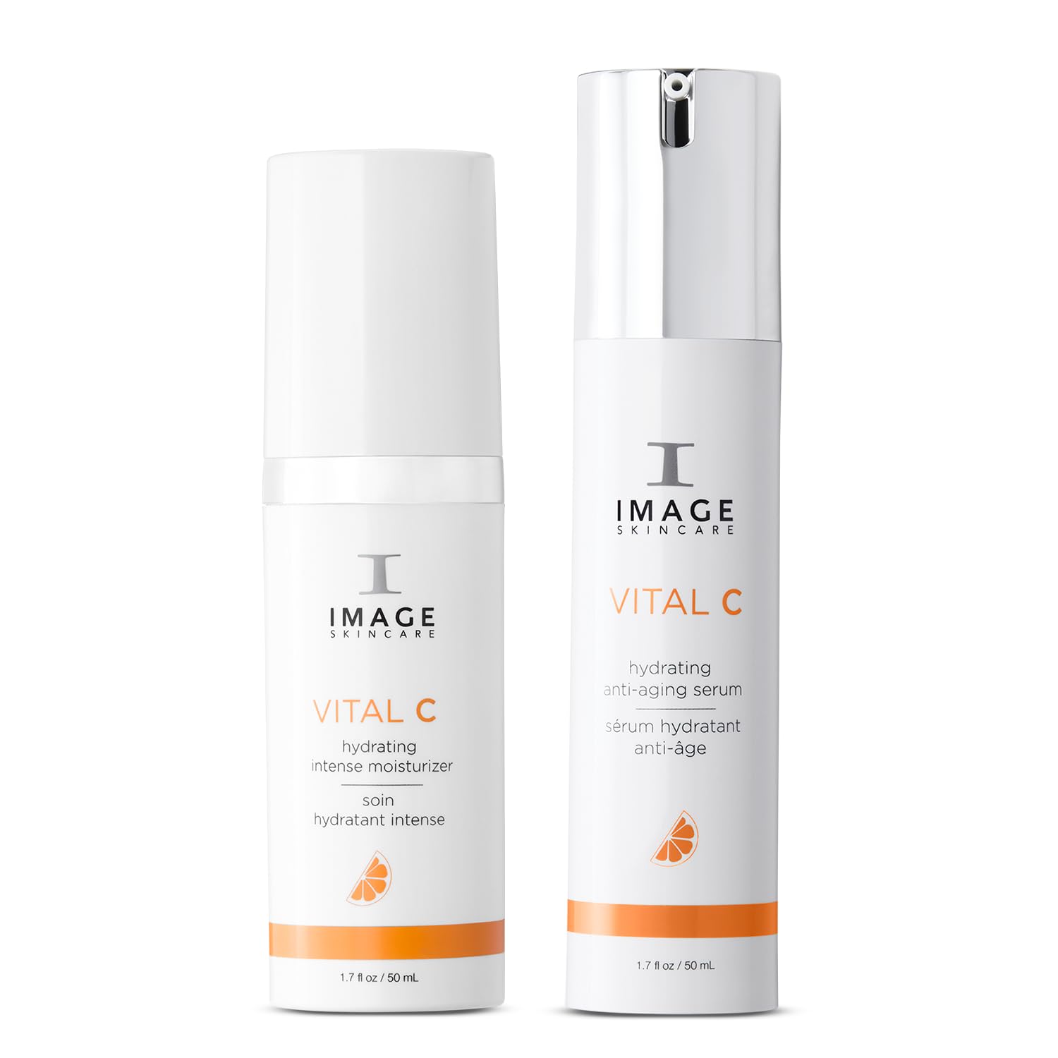 IMAGE Skincare VITAL C Intense Hydration Bundle for Dry Skin - Hydrating Face Moisturizer & Serum with Vitamin C | Daily Skincare Routine for Dry, Sensitive Skin | Morning & Night Face Care