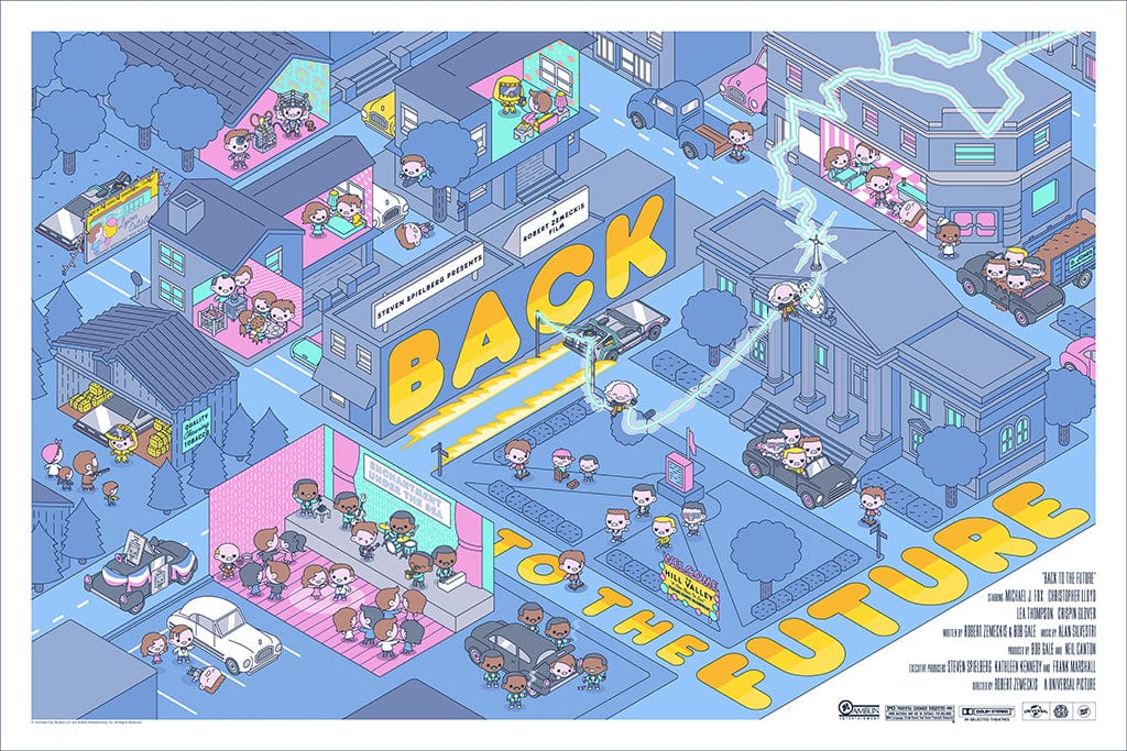 Vintage Back to the Future Movie Poster - Classic 80s Sci-Fi Film Wall Art Decor for Home Theater, Office & Fan Collection