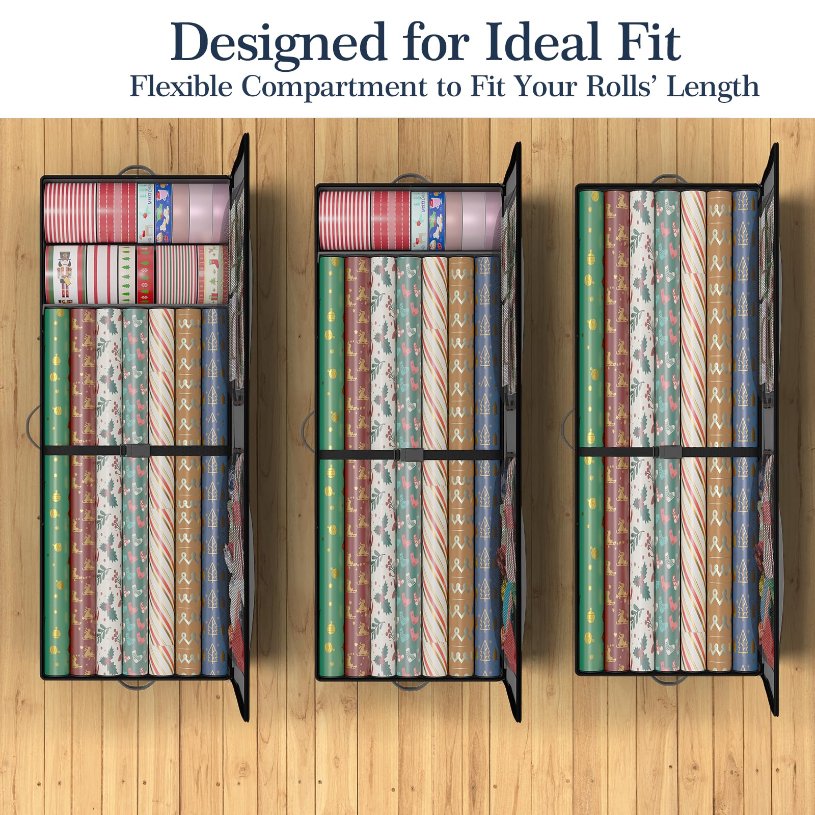 GoMaihe Under-Bed Wrapping Paper Storage Organizer with Wheels - 41