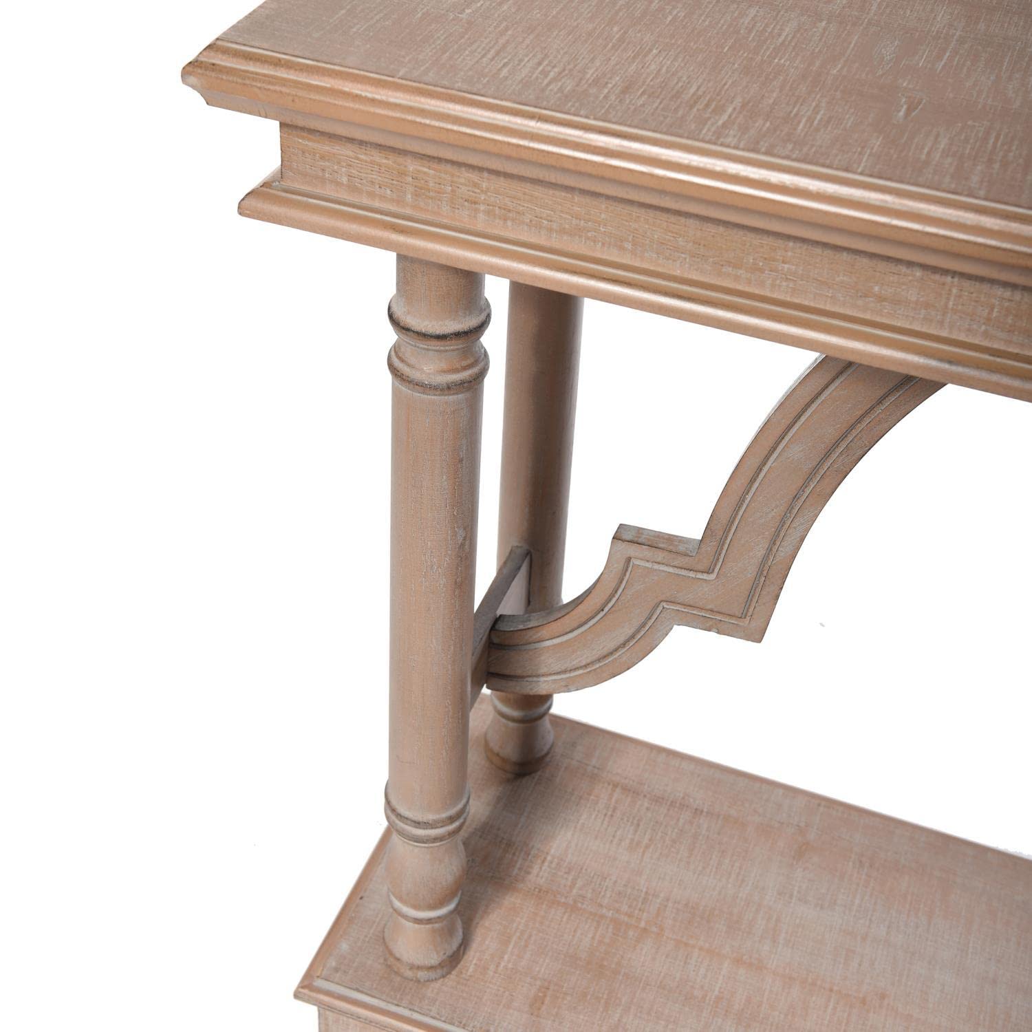 47 Inch Solid Wood Trestle Console Table with Elegant Arch Detail - Entryway Sofa Table, Hallway Accent Furniture for Living Room & Foyer Decor