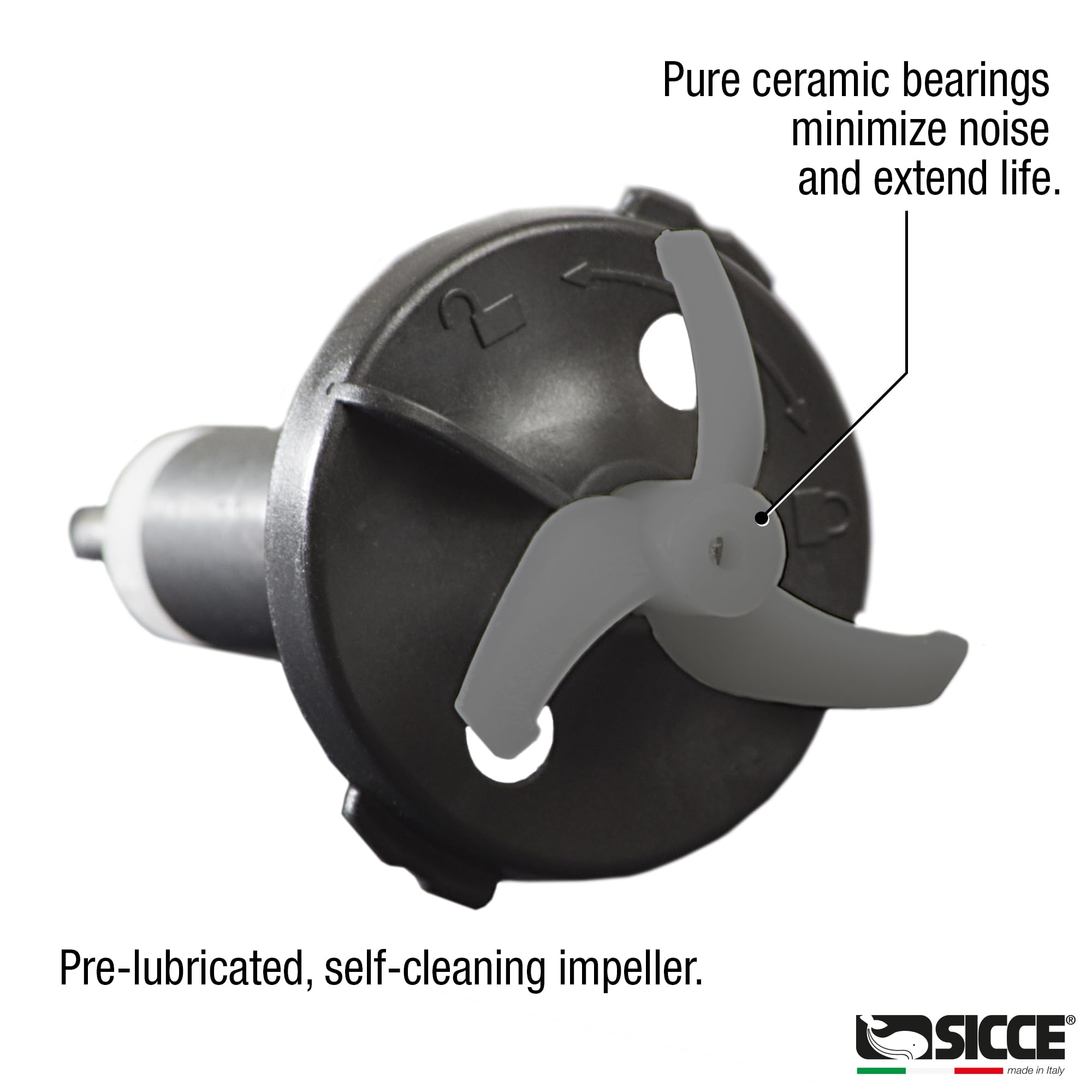 SICCE XSTREAM 5000 Wave Maker Pump - 1320 GPH High Flow, 360° Adjustable Quiet Submersible Magnetic Powerhead for Saltwater & Freshwater Aquariums - Ideal for Reef Tanks, Fish Tanks up to 130 Gallons - Perfect for Water Circulation and Wave Simulation