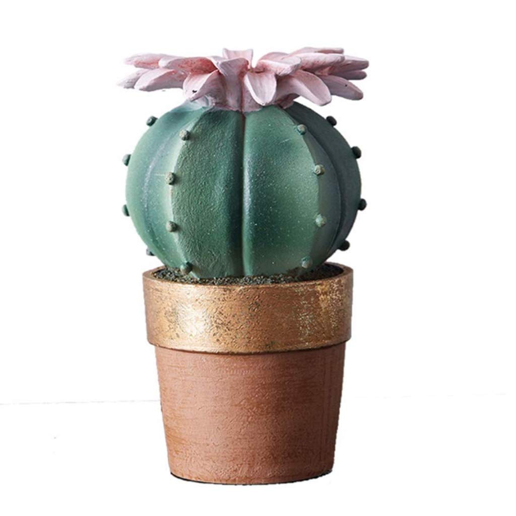 XJJZS Artificial Cactus Decor - Mini Prickly Pear Succulent Plant for Home & Office Desk, Shelf, or Tabletop Decoration - Perfect for Indoor Greenery, Gift Ideas, and Boho Style Decor (Size A)