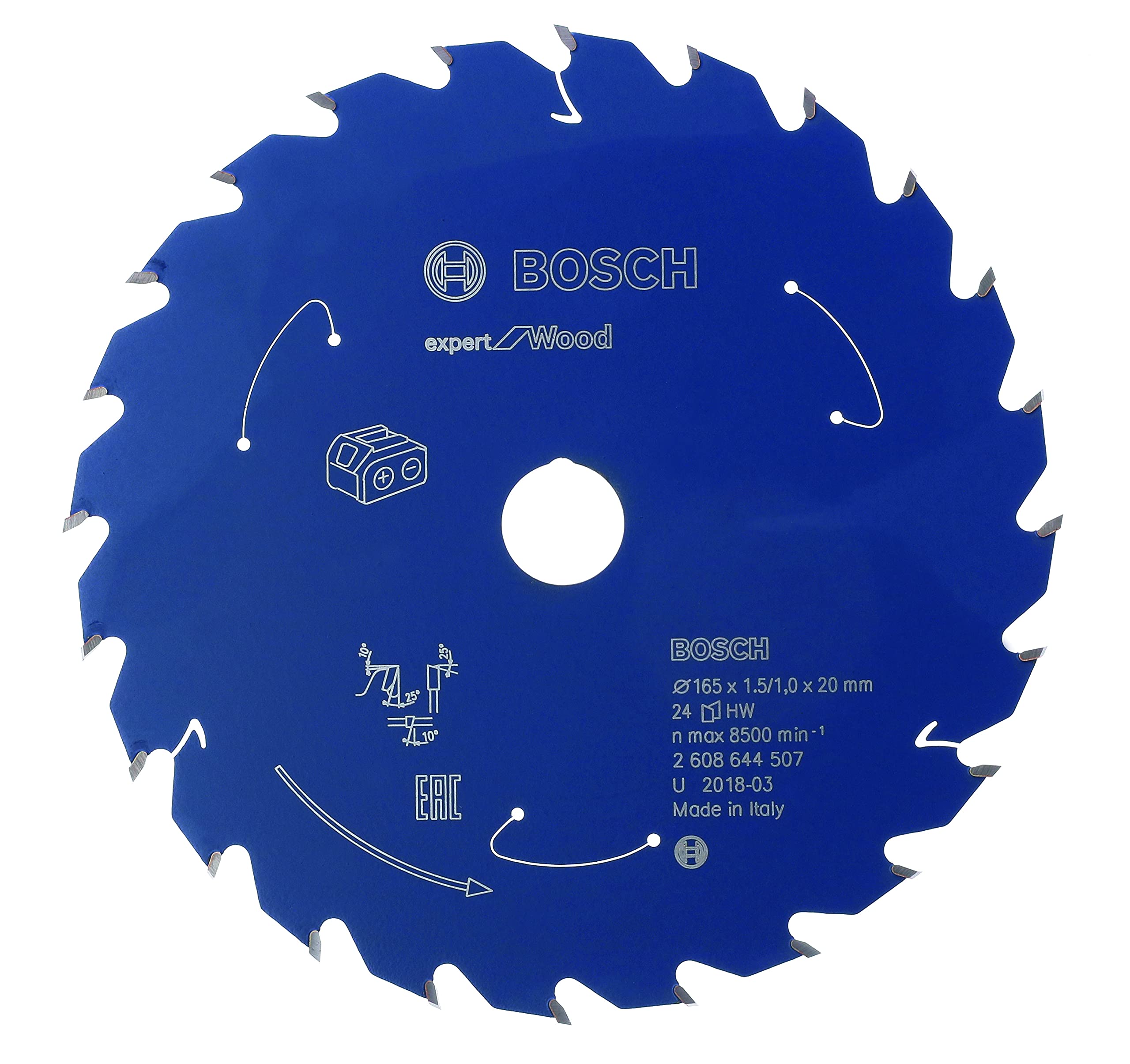 Bosch Professional 10-Inch 60-Tooth Circular Saw Blade for Wood Cutting - 254mm x 30mm x 2.1mm - Compatible with Battery Circular Saws - Perfect for DIY Projects, Woodworking, and Professional Construction