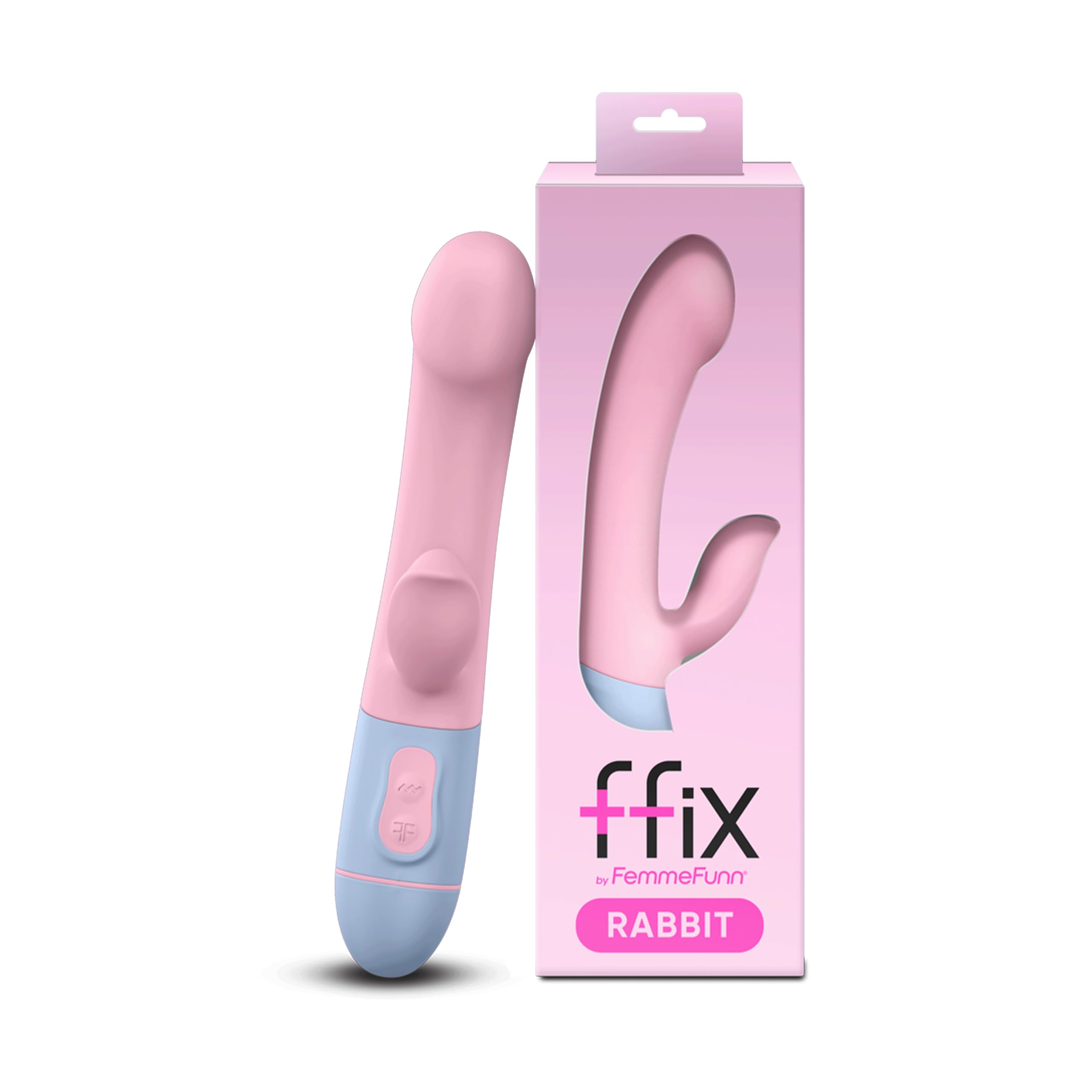 Premium Rabbit Dual-Stimulation Vibrator - 20 Powerful Vibration Modes, Waterproof & Body-Safe Silicone, 90-Min Runtime (4 AAA Batteries) - Perfect for Couples Play & Solo Pleasure