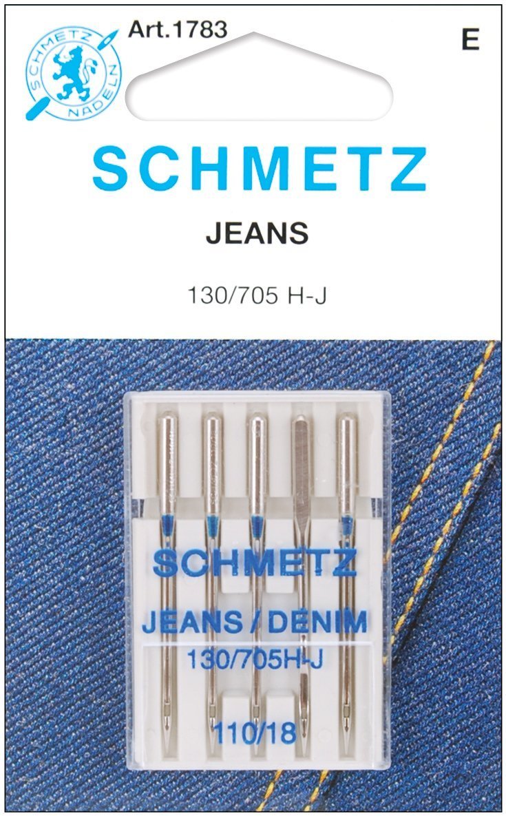 YHmall Jean & Denim Machine Needles - Size 18/110 (10 Needles, 2 Pack) for Heavy Duty Sewing, Denim Repair & Upholstery Projects | Compatible with Most Sewing Machines