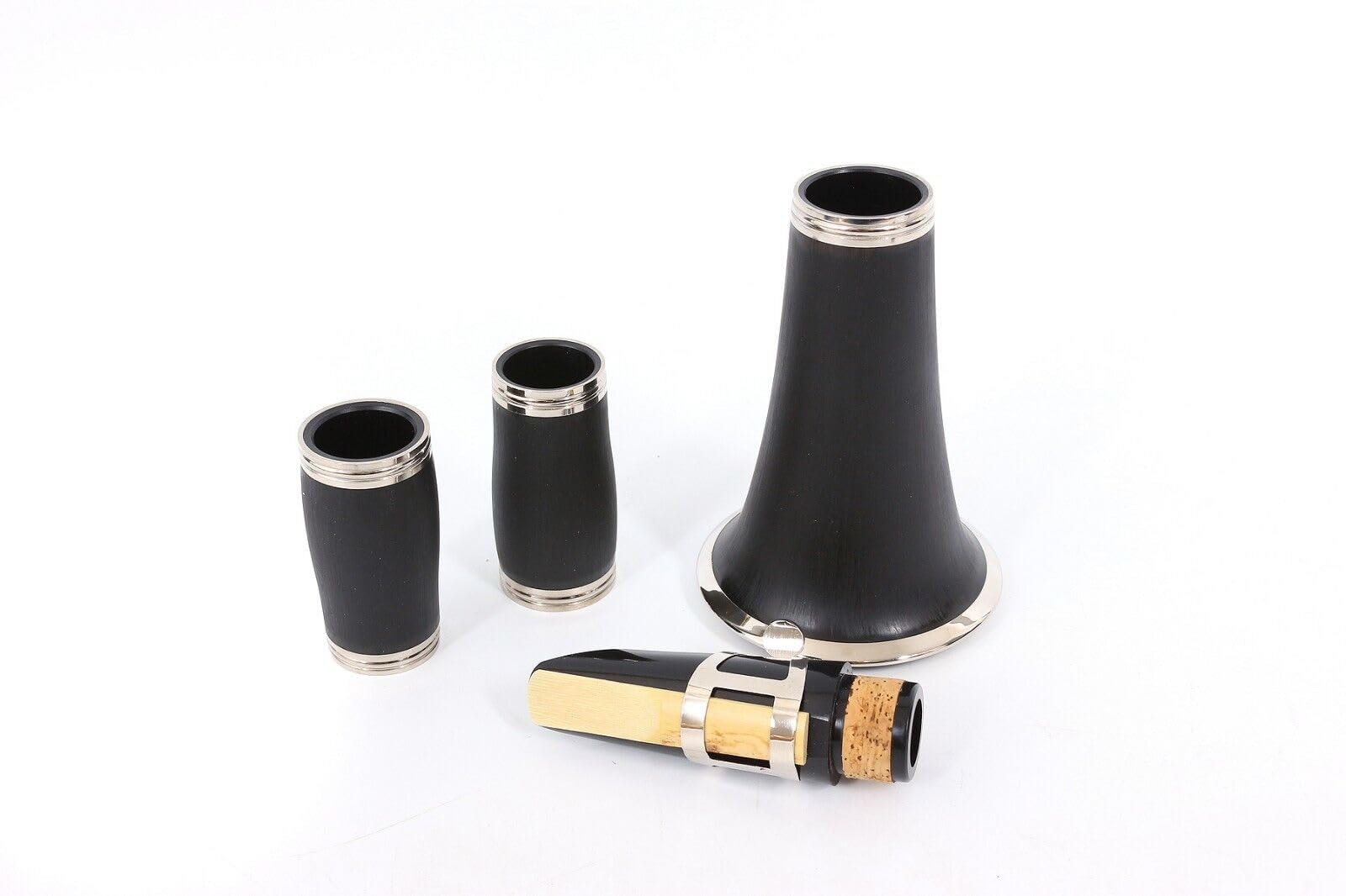 Professional Ebonite Wood Clarinet with Nickel Plated Keys - Includes Barrels, Reeds & Durable Case - Rich Sound Quality for Students, Beginners & Professional Musicians - Perfect for School Bands, Orchestras & Solo Performances
