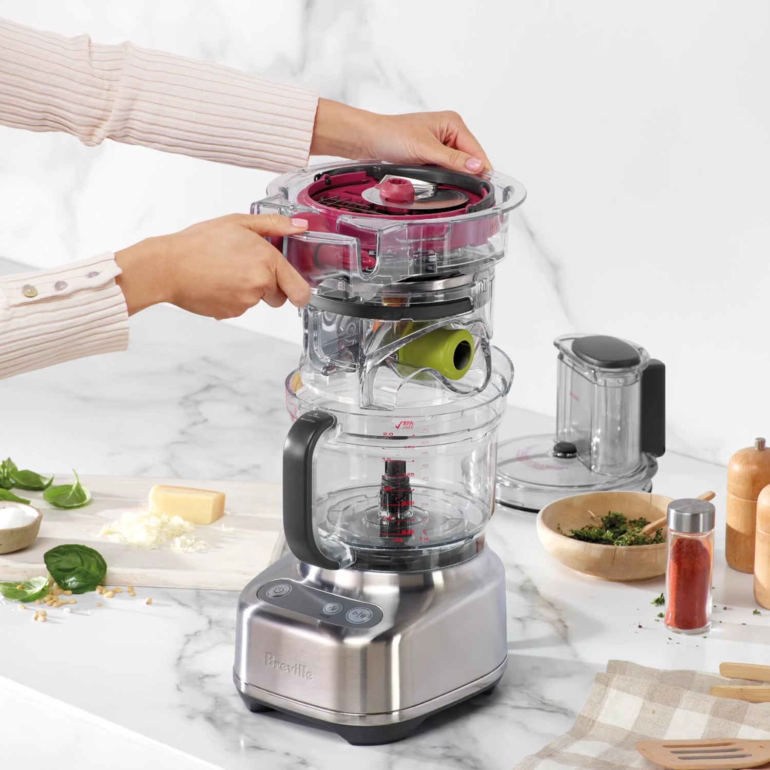 Breville Paradice 9-Cup Food Processor - BFP638BSS Stainless Steel | Perfect for Meal Prep, Dough Kneading & Vegetable Chopping