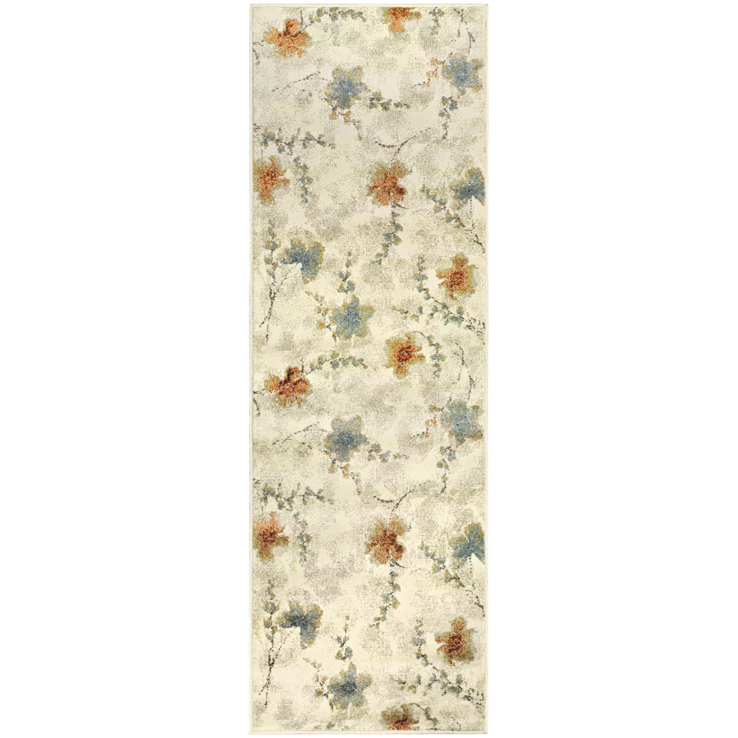 Fiore Modern Floral Abstract Area Rug - Soft Non-Slip Indoor Carpet for Living Room, Bedroom, Nursery & Home Decor