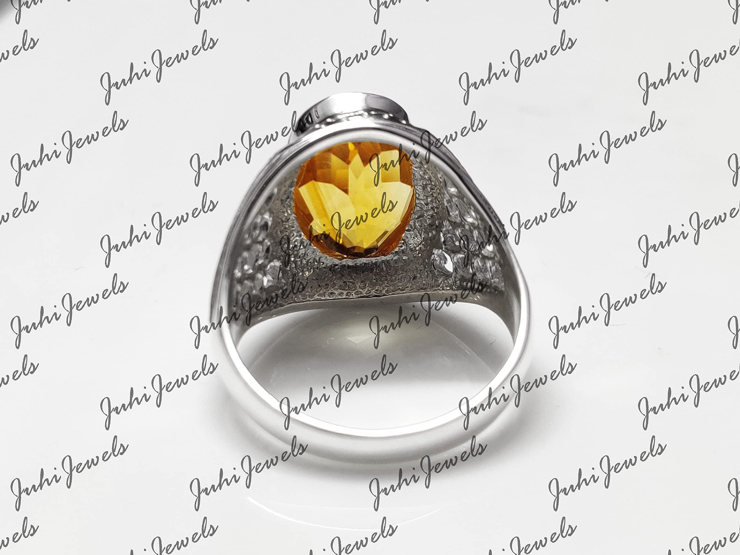 Natural Citrine Ring - 925 Sterling Silver Statement Ring with Large Citrine Gemstone | Boho & Engagement Jewelry for Women | Perfect for Weddings, Parties & Everyday Wear