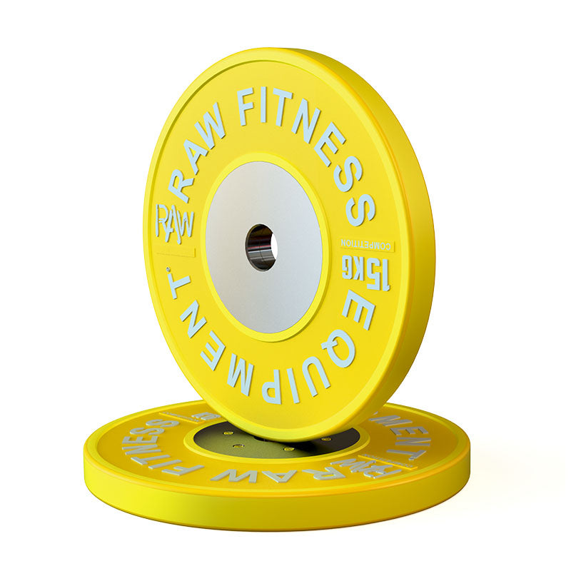 Premium Competition Bumper Plates 15KG Pair - Olympic Weightlifting, CrossFit & Home Gym Training