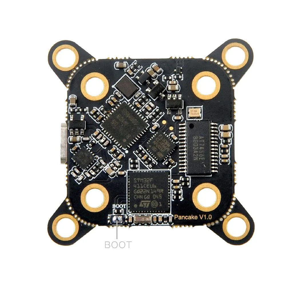HappyModel Pancake 2 6S AIO F4 Flight Controller with Built-in SPI ELRS 2.4G & 400mW OpenVTX - Compatible with 20×20 & 35.5×35.5 Stacks - Perfect for FPV Drone Racing and Freestyle Flying