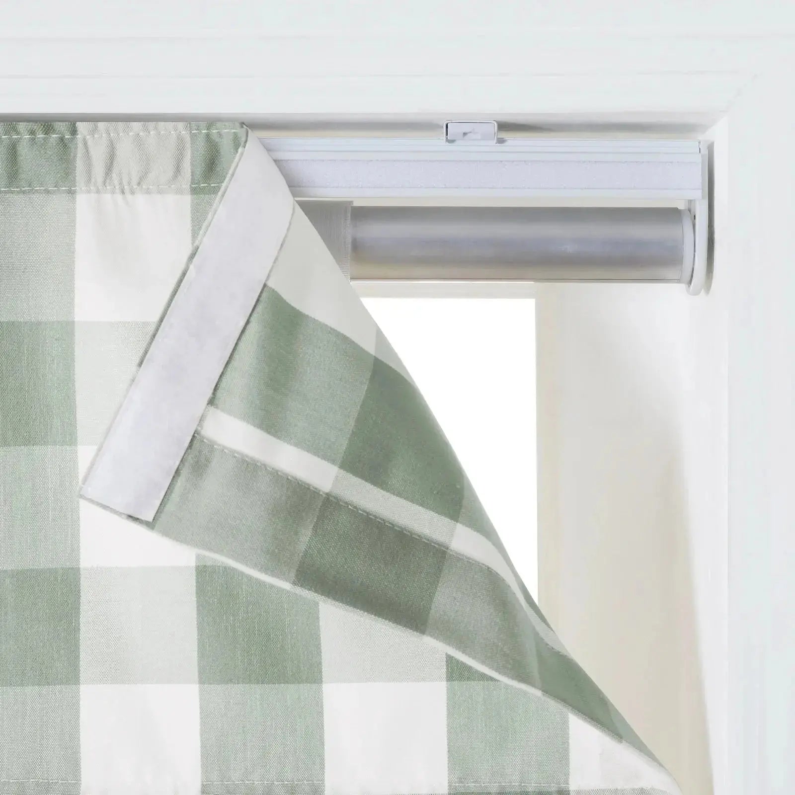 Celia Patterned Cordless Roman Shade Window Treatment - Blackout Fabric for Bedroom & Living Room Privacy & Light Control