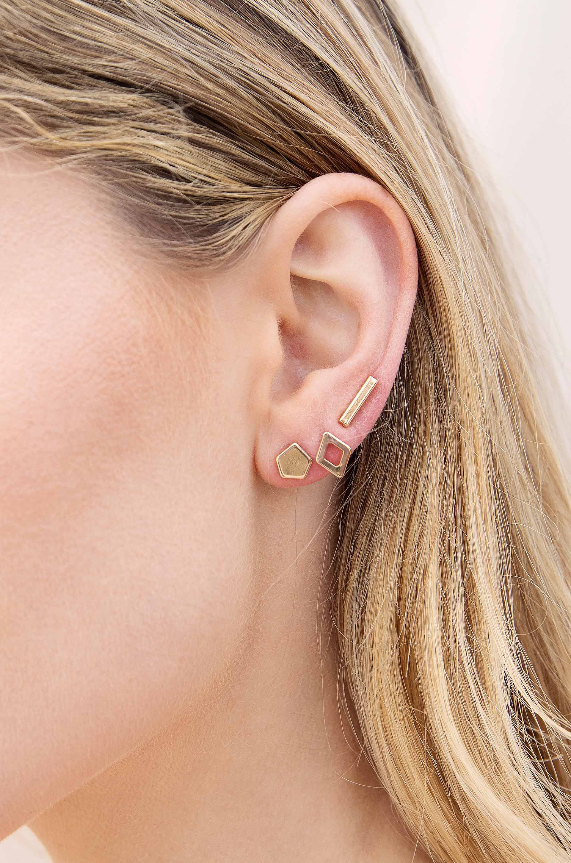 Geometric Boxed Stud Earrings Set for Women - Trendy Minimalist Jewelry for Everyday Wear & Gifts | Perfect for Office, Parties & Casual Outfits
