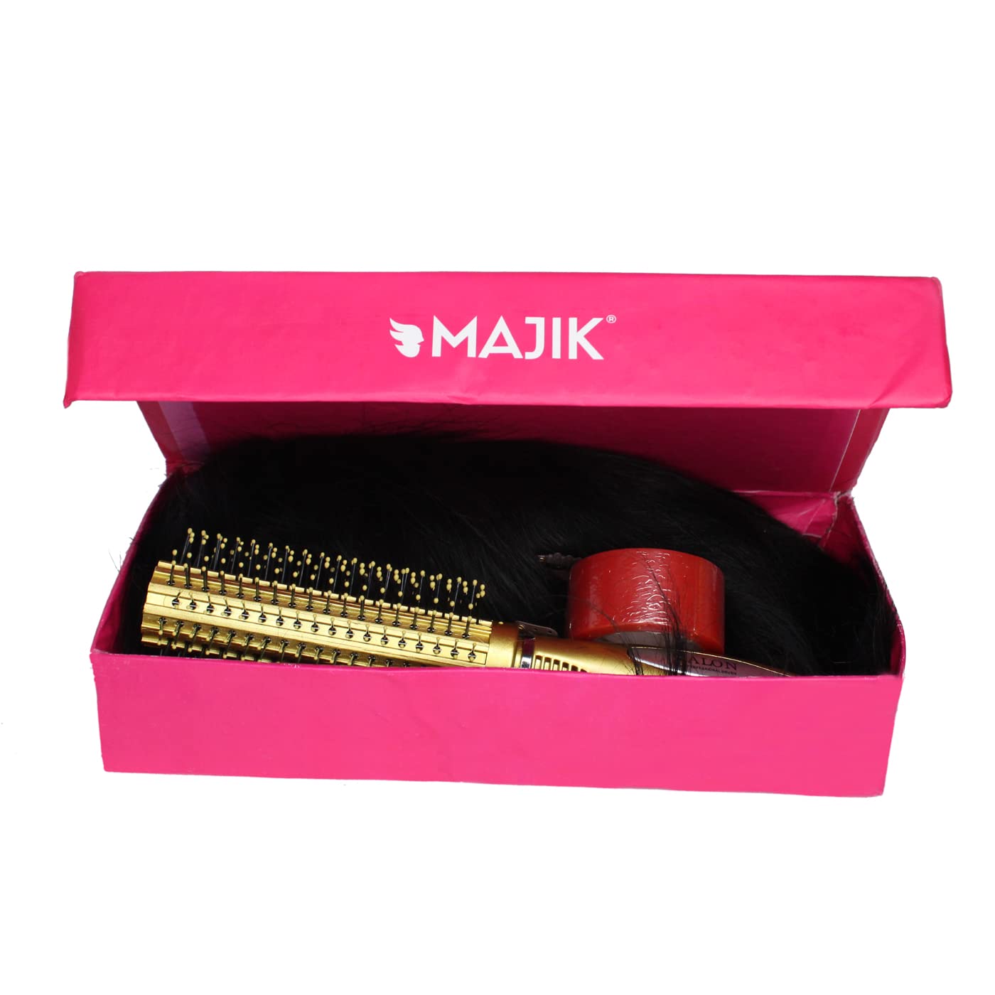 Majik Hair Patch Men's Toupee Wig - Glue-Free, Includes Hair Dryer & 3 Wig Clips - Black Front Lace Toupee 7x5 Inches - Perfect for Thinning Hair & Bald Spot Coverage - Natural Look for Daily Wear & Special Occasions