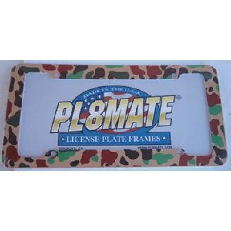 Mitchell Proffitt Camouflage Plastic License Plate Frame - Durable & Weather-Resistant Car Accessory for Trucks, SUVs & Off-Road Vehicles (Hunting & Outdoor Adventures)