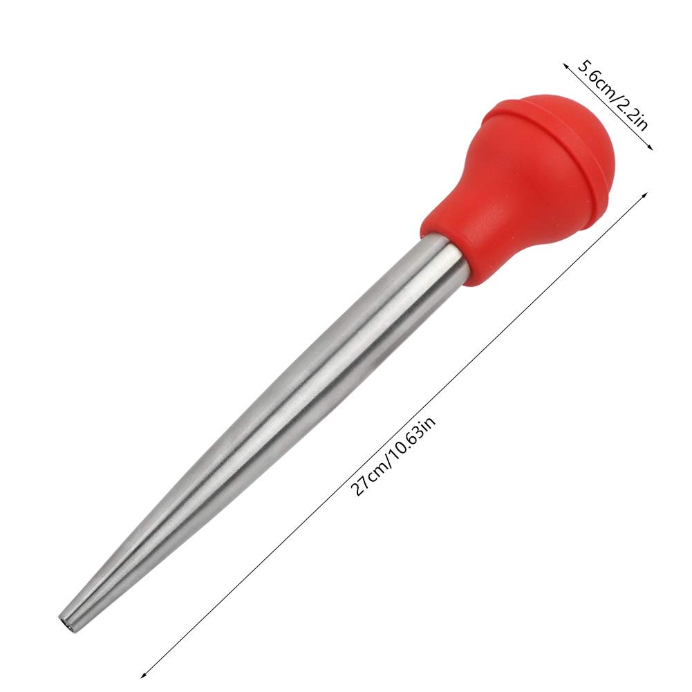 Premium Stainless Steel Turkey Baster & Marinade Injector - Heat-Resistant Condiment Pump for Flavorful Meats, BBQ, Roasts - Perfect for Thanksgiving, Grilling & Cooking