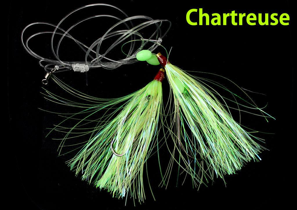 Jigging World Hi Lo Flasher Rigs - Premium Saltwater Fishing Lures for Striped Bass, Fluke & Sea Bass - Perfect for Offshore & Inshore Fishing Trips