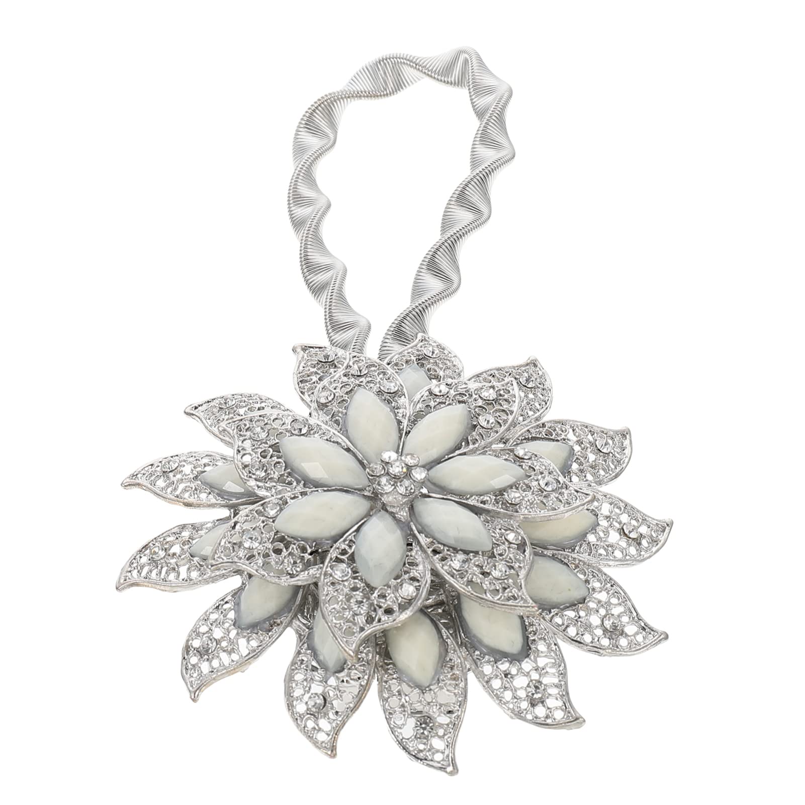 ULTNICE Crystal Curtain Magnetic Tiebacks - Rhinestone Flower Buckle Clips for Drapes & Sheers | Elegant Window Holdbacks for Living Room, Bedroom & Office Decor