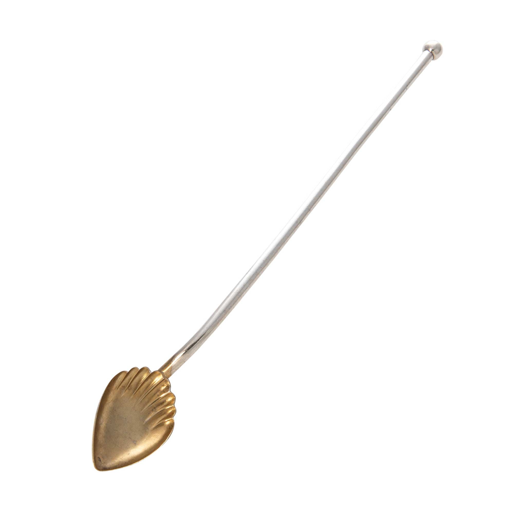 Vintage Sterling Silver Sipper Straw Fluted Spoon - Elegant Drinking & Stirring Utensil for Cocktails, Coffee, and Tea - Perfect for Bars, Home Use, and Gifts