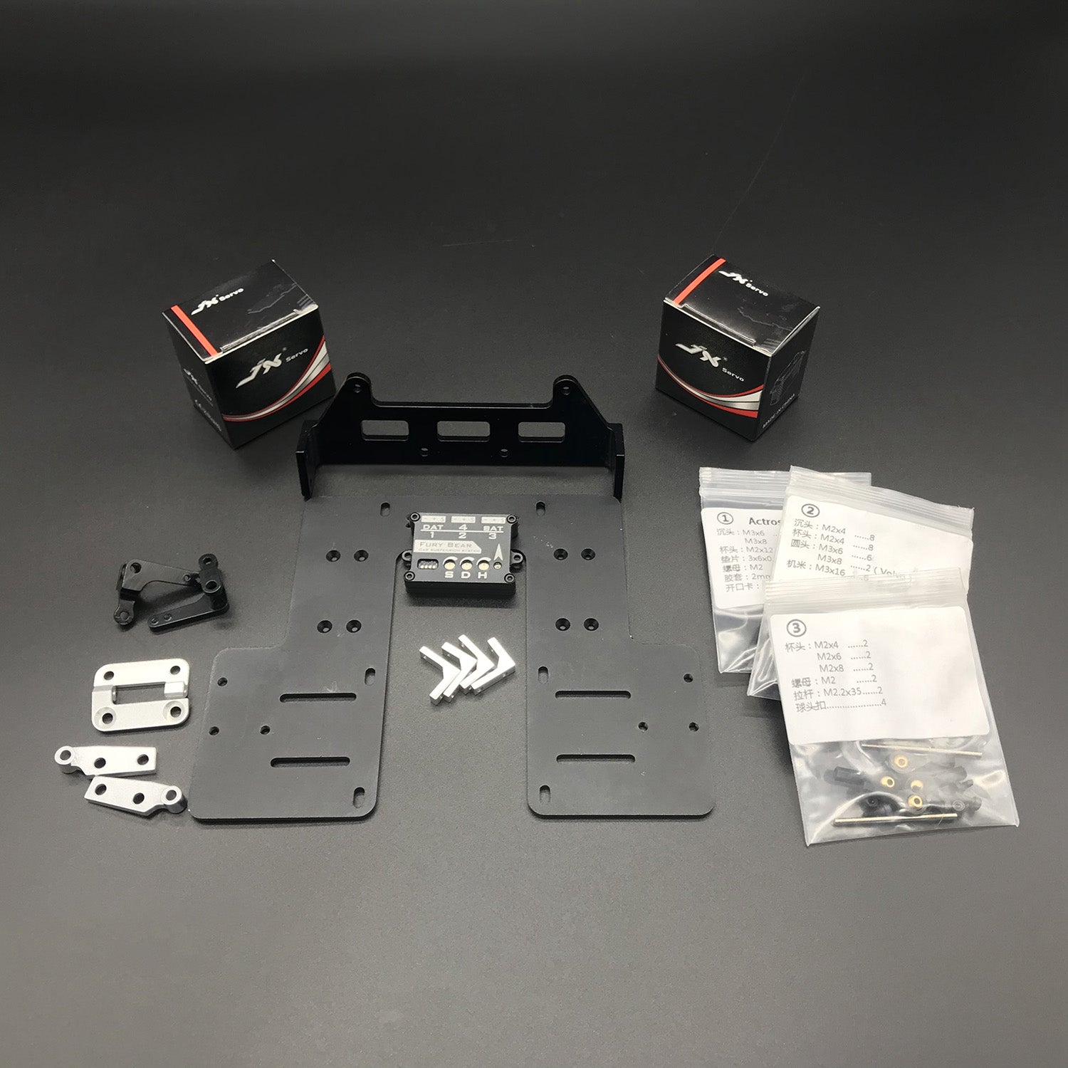 1/14 Scale FH RC Tractor Truck Cab Suspension System & Second Plate Servo for 3348 3363 Models - DIY Remote Control Car Upgrade Parts for Realistic Simulation & Off-Road Truck Scenes