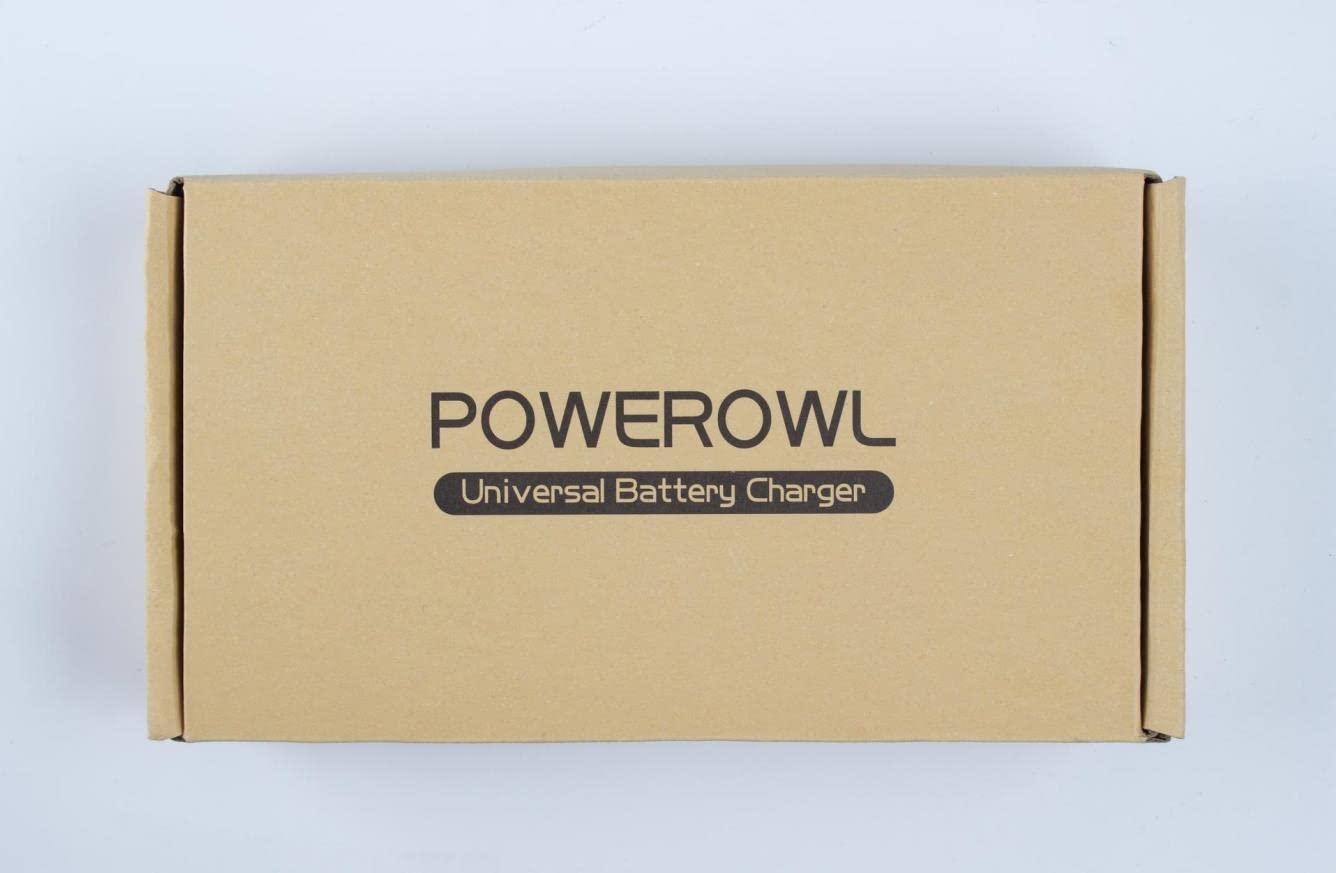 POWEROWL Rechargeable D Batteries (4-Pack) with 4 Bay USB Fast Charger - Compatible with AA AAA C D Ni-MH Ni-CD Batteries - Ideal for Flashlights, Toys, and Emergency Power Backup