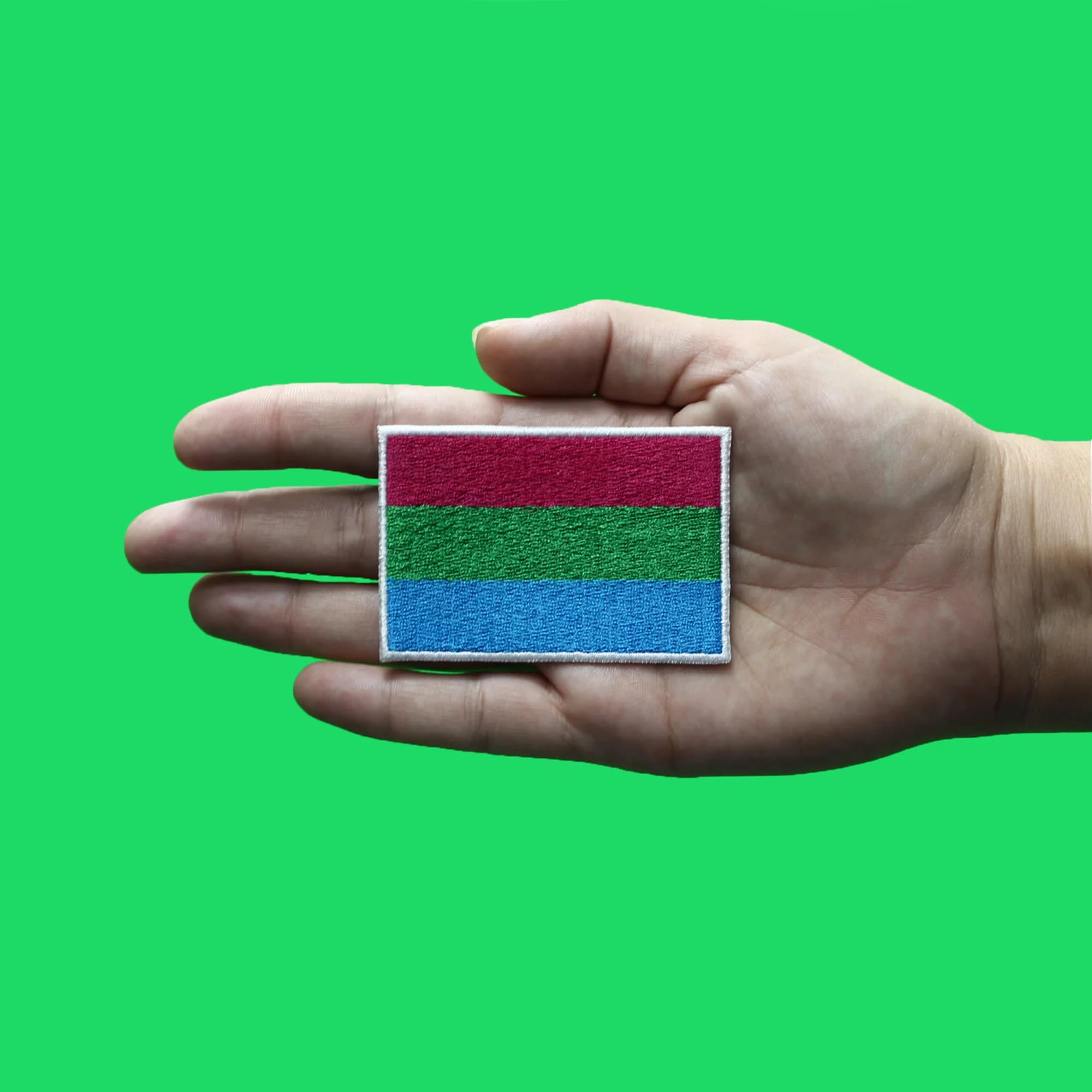 Polysexual Pride Flag Patch - Embroidered Iron-On for Multiple Attraction - LGBTQ+ Accessories for Backpacks, Jackets & DIY Crafts