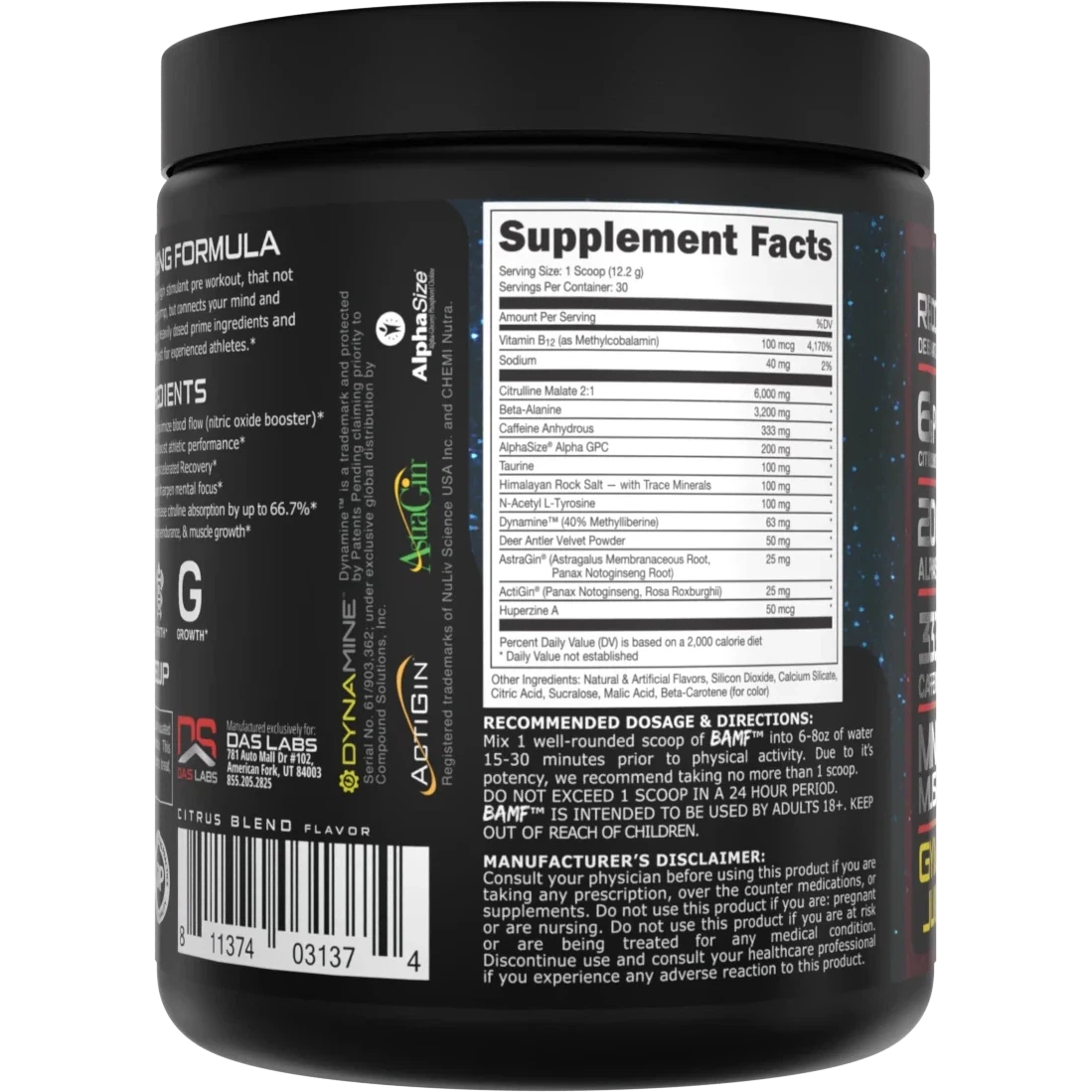 Bucked Up BAMF Pre-Workout Powder - Energy & Focus Booster for Intense Gym Sessions & Athletic Performance