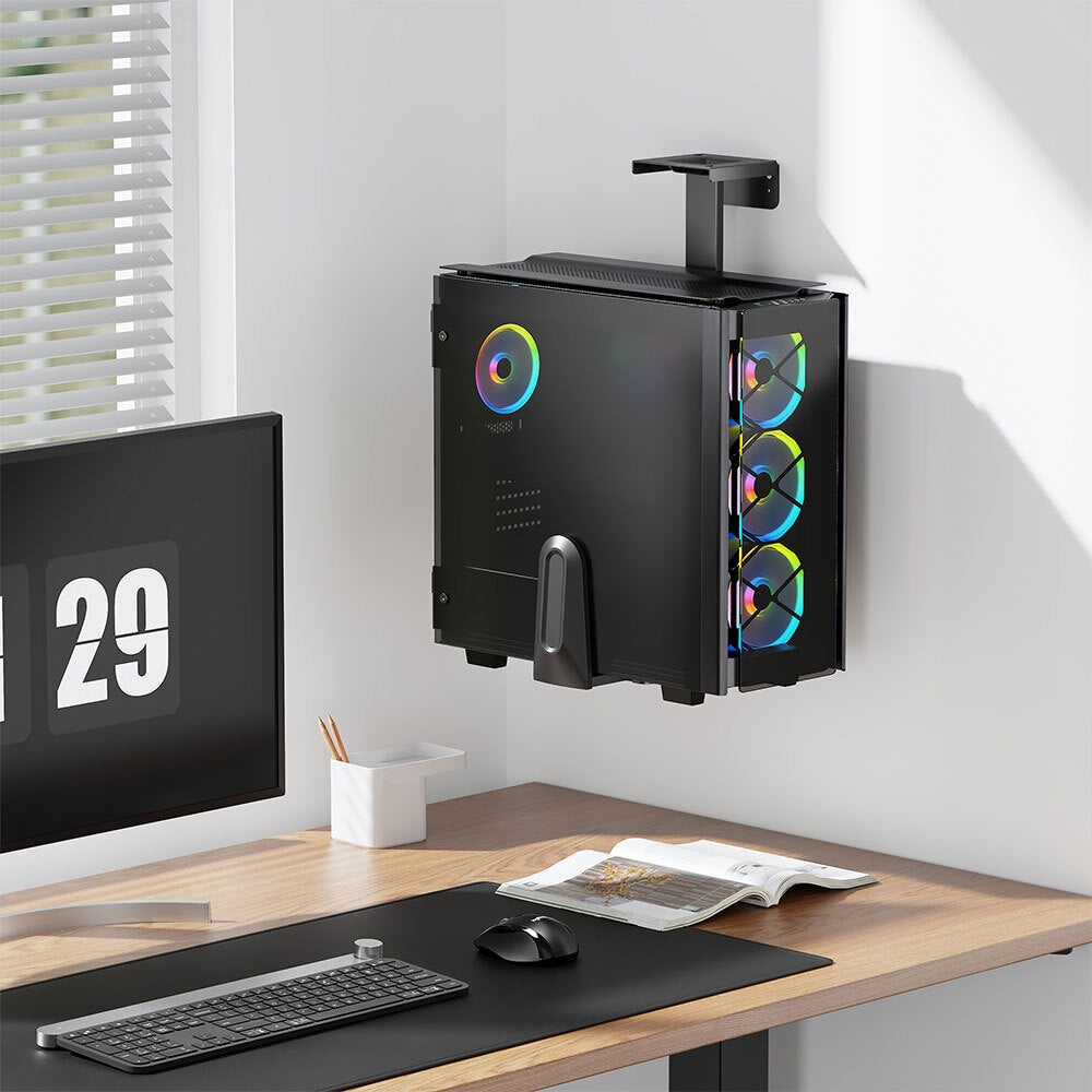 Activiva Ultra Wide Adjustable Wall & Under Desk PC Mount - Heavy Duty Monitor Arm for Dual Screens, Ergonomic Workspace Setup for Home Office & Gaming Stations