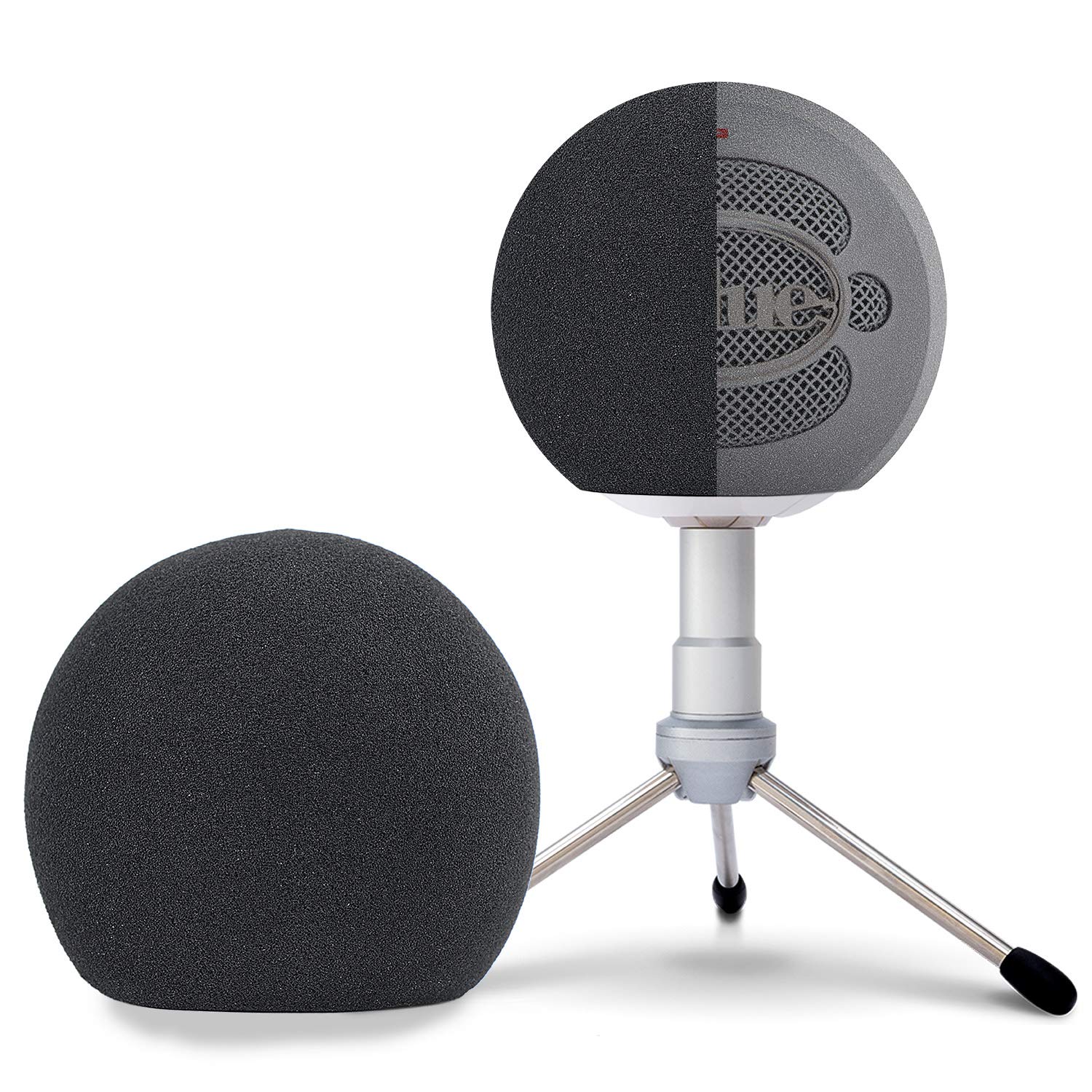 Professional Pop Filter for Blue Snowball & iCE Mic - Foam Wind Cover & Windshield for Crystal Clear Recordings, Podcasting, Streaming & Singing | Perfect for Home Studios, Voiceovers & Live Broadcasts (SUNMON)