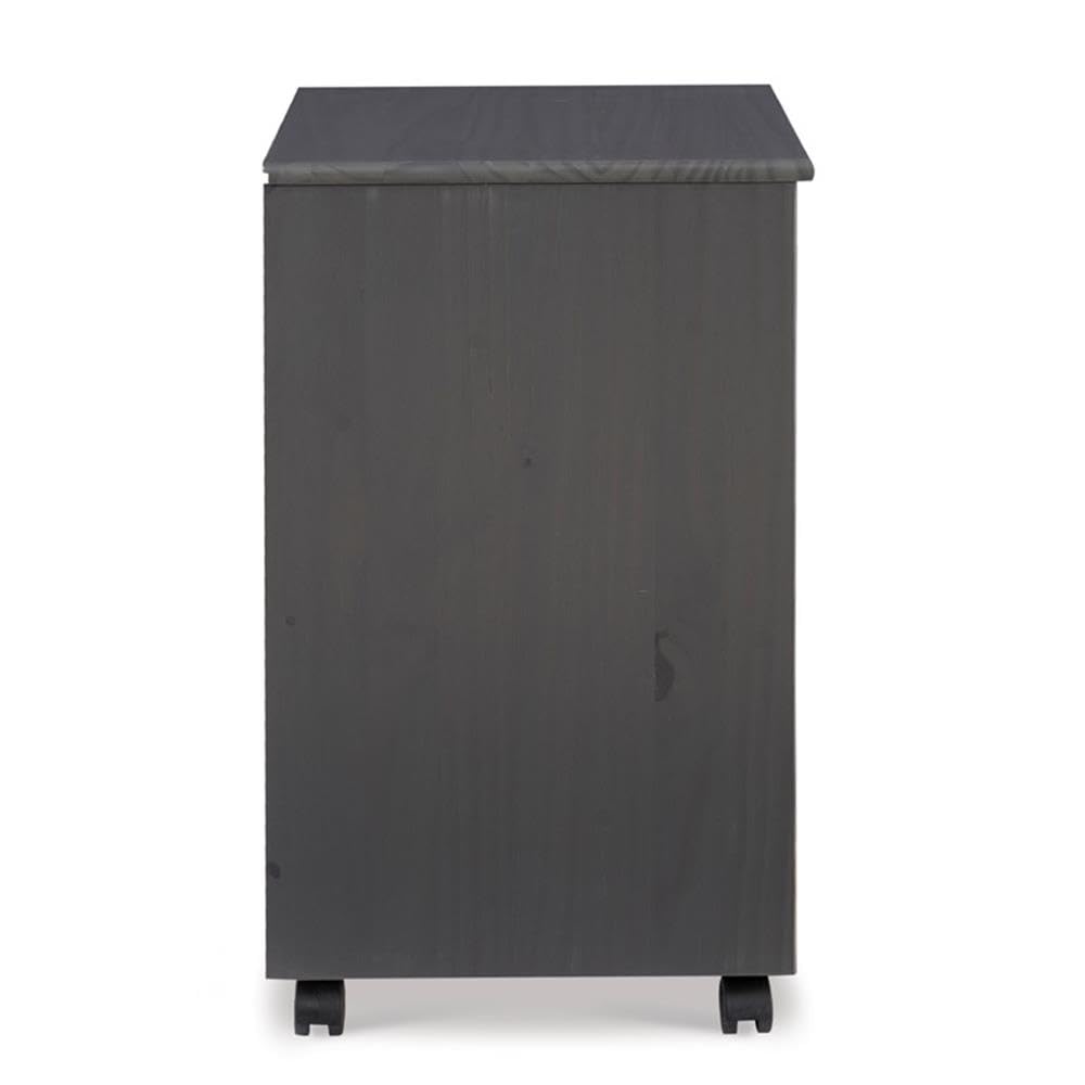 Linon Callie 6-Drawer Rolling File Cabinet - Gray Wood Storage Cart with Casters for Office, Home & Dorm Organization | Multi-Purpose Dresser for Files, Supplies & Clothes