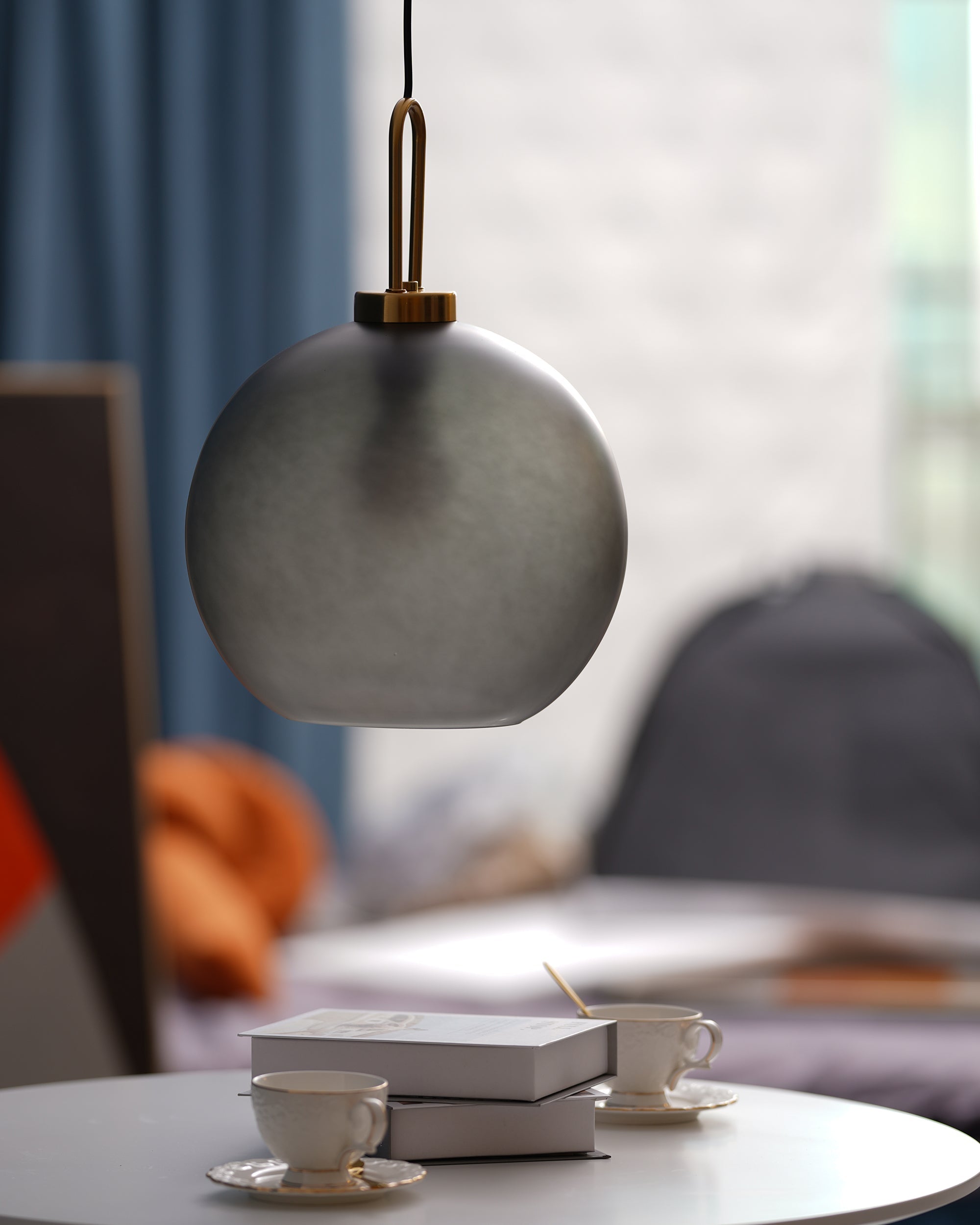 Elegant Glass Pendant Light Fixture - Modern Hanging Chandelier for Kitchen Island, Dining Room & Bedroom Lighting Decor