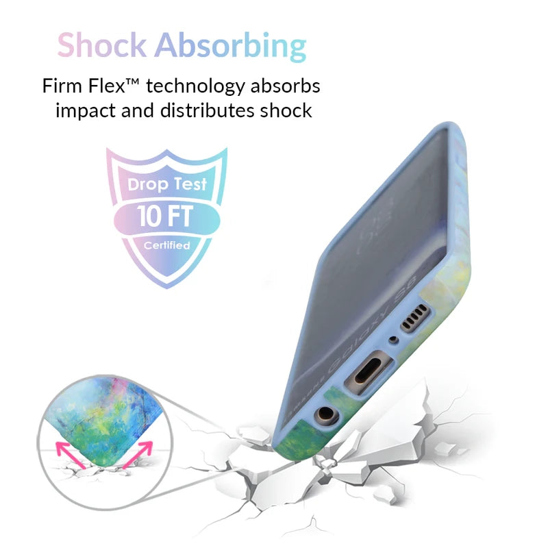 Blue Opal Samsung Galaxy Case - Protective Phone Cover for Galaxy S21/S22/S23 - Durable Slim Fit with Shock Absorption - Perfect for Work, Travel & Everyday Use