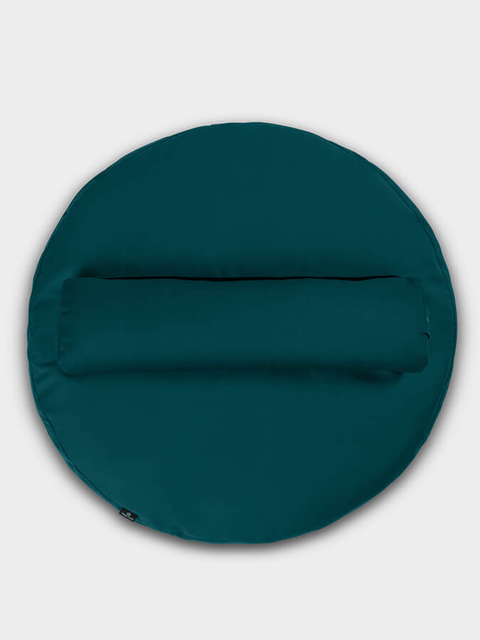 Organic Round Zabuton Meditation Cushion Kit for Yoga & Pranayama - Comfortable Floor Cushion for Meditation, Zen Practice, and Relaxation at Home or Studio