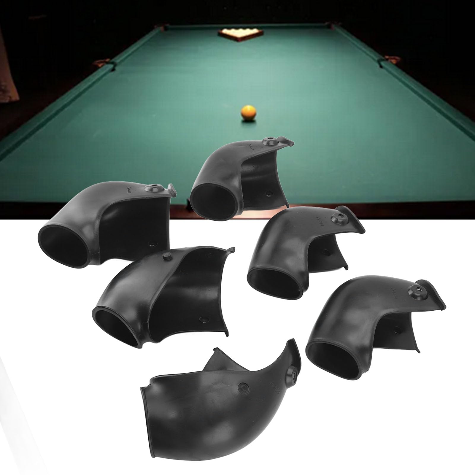 6Pcs Plastic Pool Table Pocket Liners - Smooth Sliding Replacement Corner Liners for Most Billiard Tables, Home & Bar Use - Perfect for Game Nights & Professional Play
