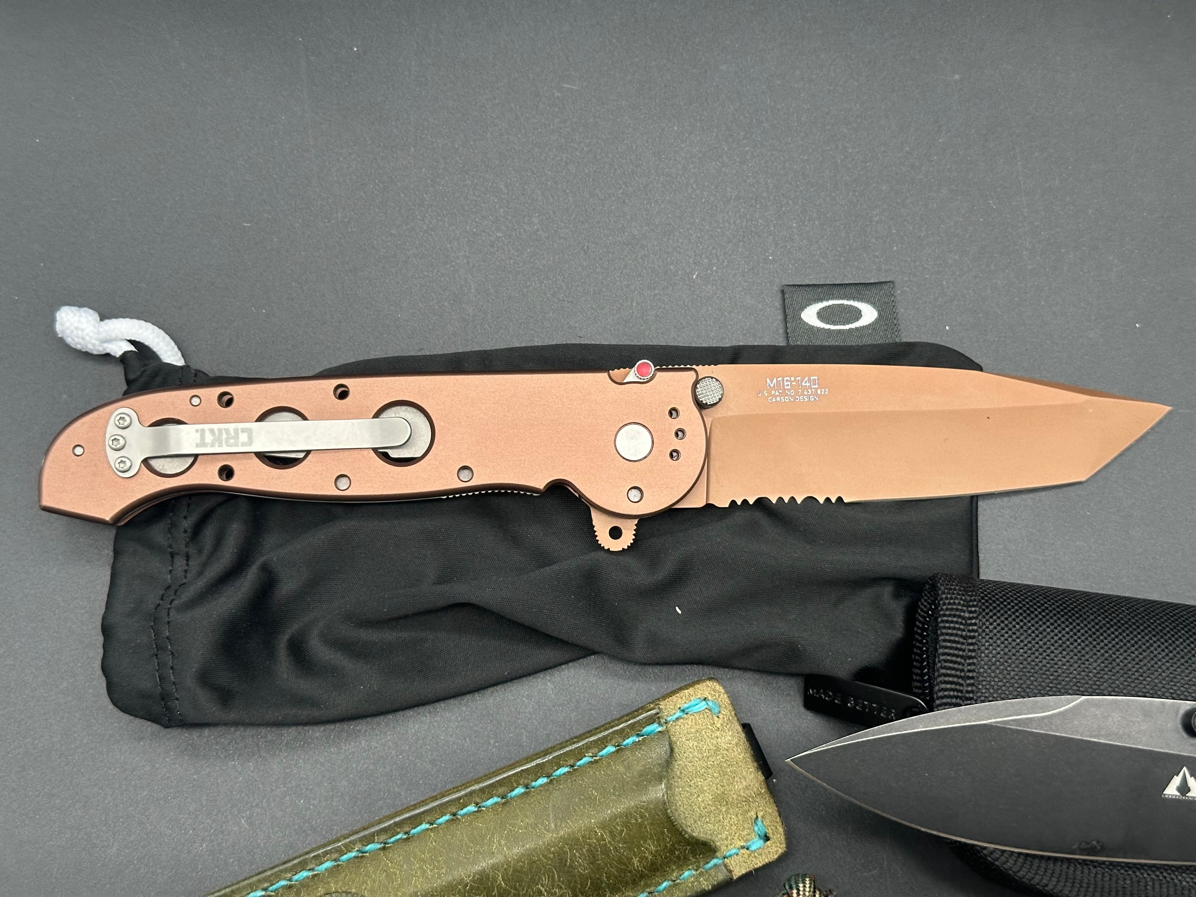 TMRW Tool Mini Titanium Prybar, CRKT M16-14D Folding Knife, CMB Predator Multi-Tool Combo – Perfect for EDC, Survival, and Outdoor Adventures