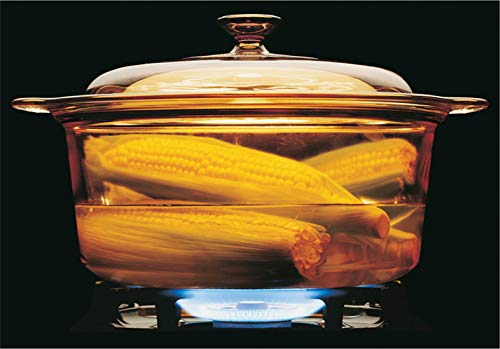 5L Round Dutch Oven with Glass Lid - Premium Cast Iron Cookware for Baking, Braising & Slow Cooking - Perfect for Soups, Stews and Bread Making