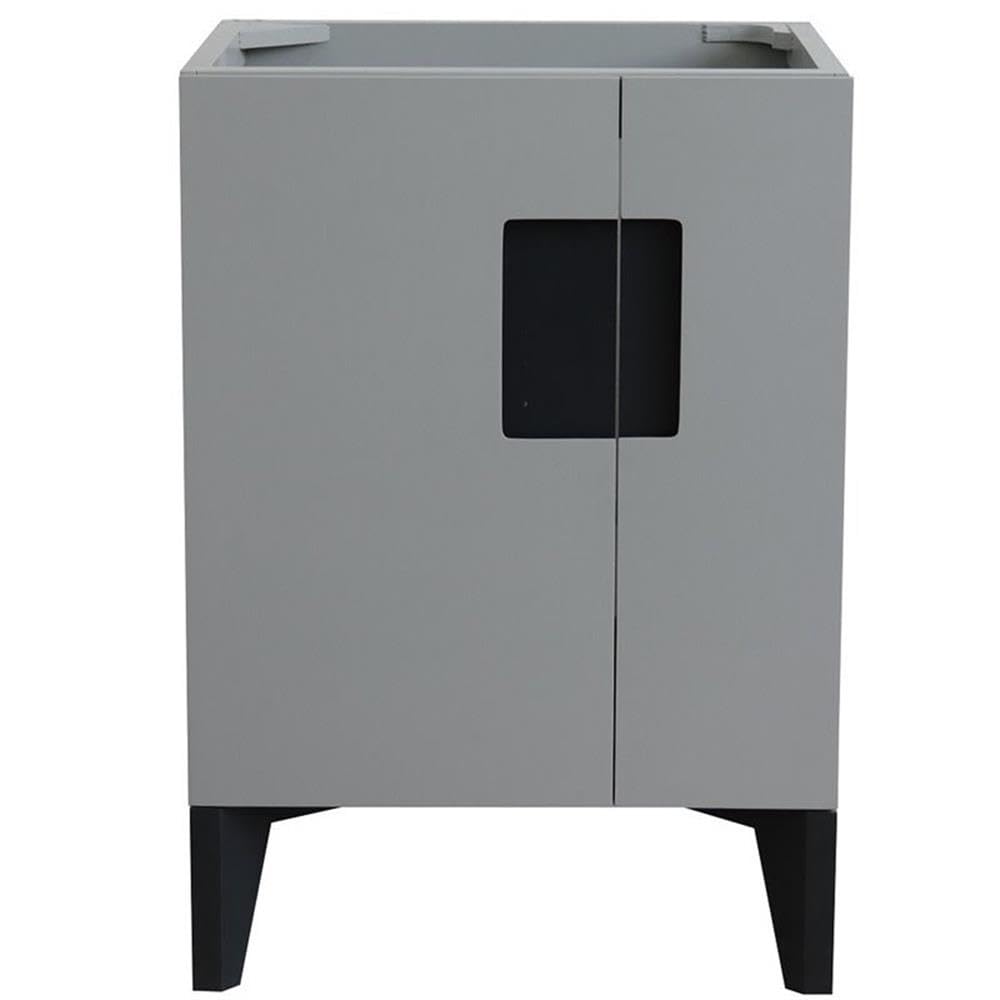 Kolb 24 Inch Single Sink Bathroom Vanity in Light Gray - Solid Wood Cabinet Only for Modern Home & Powder Room Decor