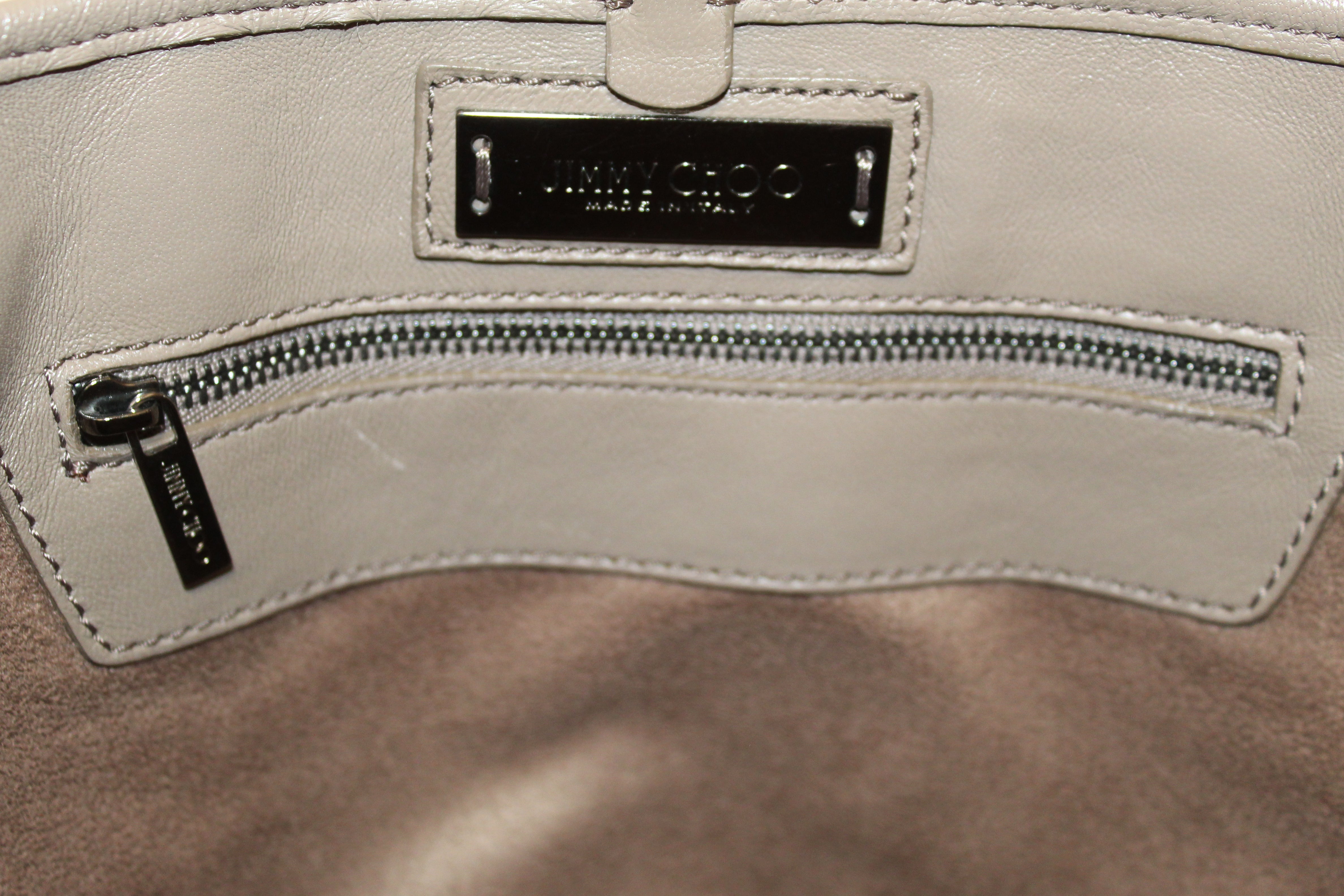 Authentic Jimmy Choo Brown Metallic Star Studded Small Tote Bag - Luxury Designer Handbag for Women, Perfect for Work, Evening Events & Travel Accessories