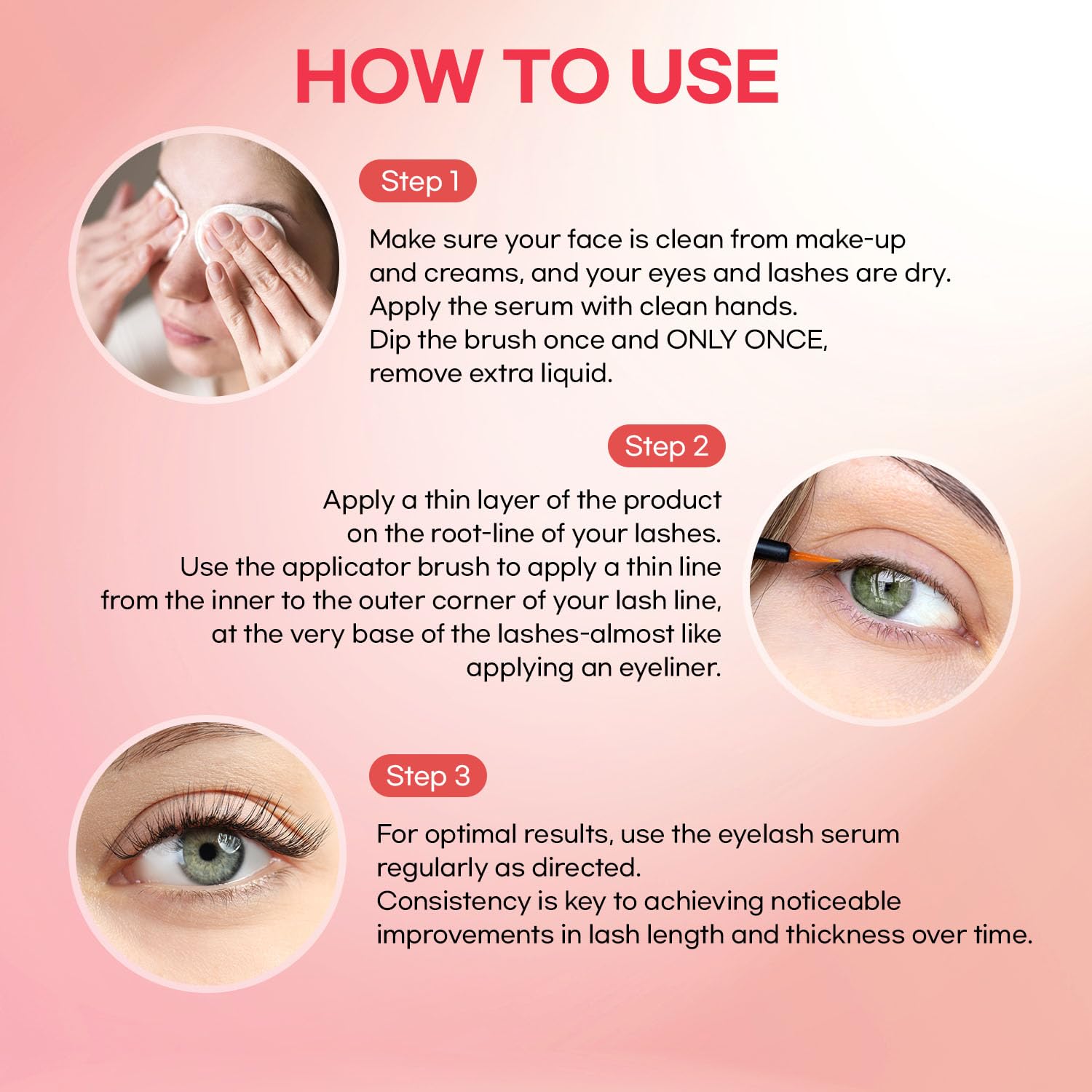Best Lash Serum for Eyelash Growth - Advanced Formula for Thicker, Longer & Fuller Lashes with Natural Volume - 0.17 Fl Oz (5mL) - Perfect for Nighttime Care & Special Occasion Makeup