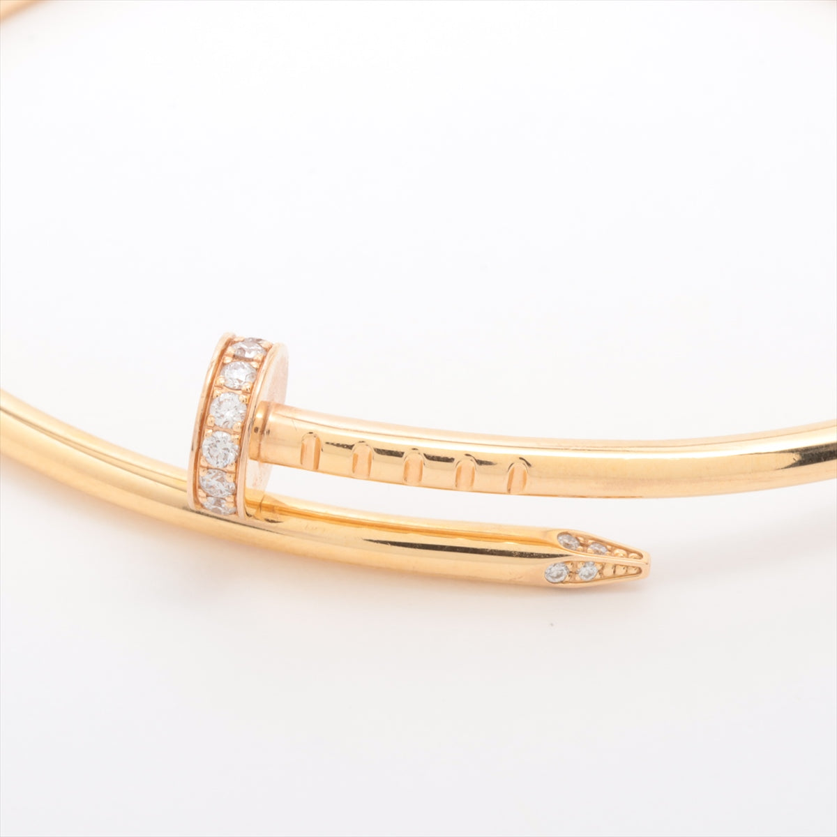 Cartier Juste Un Clou JUC SM Size 16 Diamond Bracelet - 18K Rose Gold Luxury Jewelry for Women, Perfect for Weddings, Anniversaries & Special Occasions