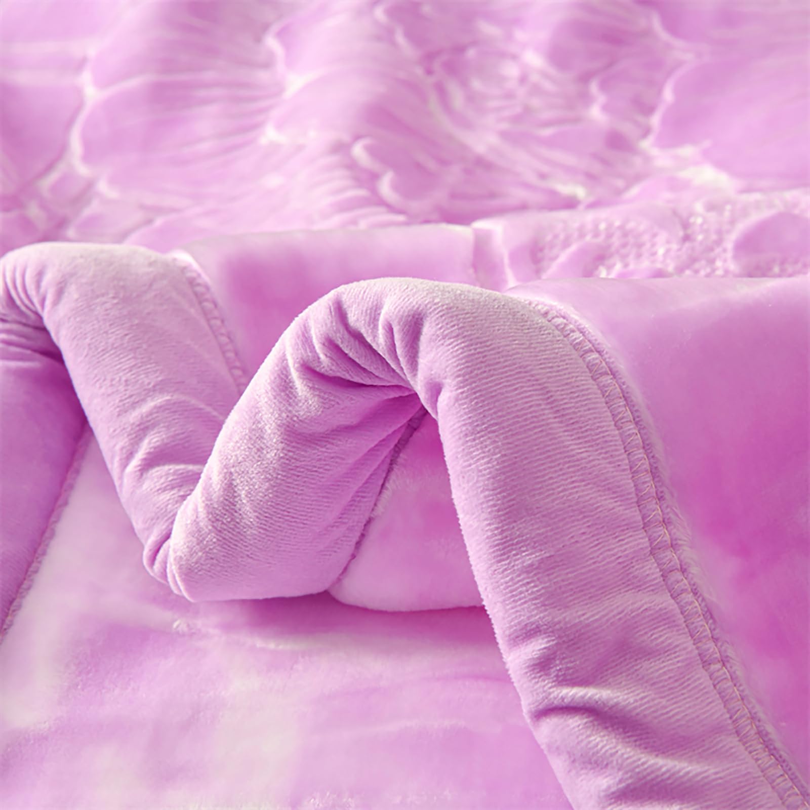 LGYKUMEG 11 Lb Heavy Korean Blanket - Queen Size 2 Ply Reversible Silky Soft Plush Warm Blanket for Autumn & Winter - Cozy for Bed, Couch, and Home Decor