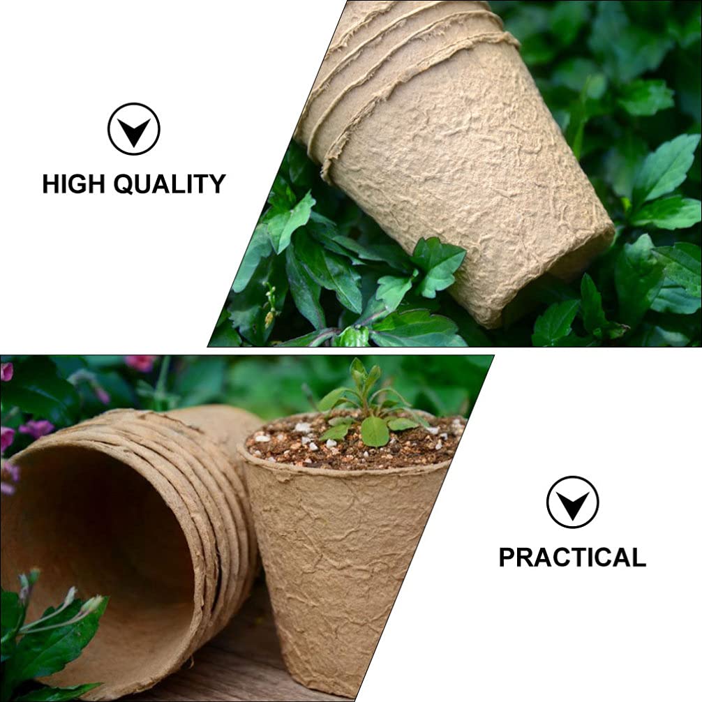 Happyyami 25 Pack Biodegradable Seed Starter Pots with Date Markers - Eco-Friendly Plant Propagation Trays for Indoor/Outdoor Gardening, Greenhouse & Hydroponic System