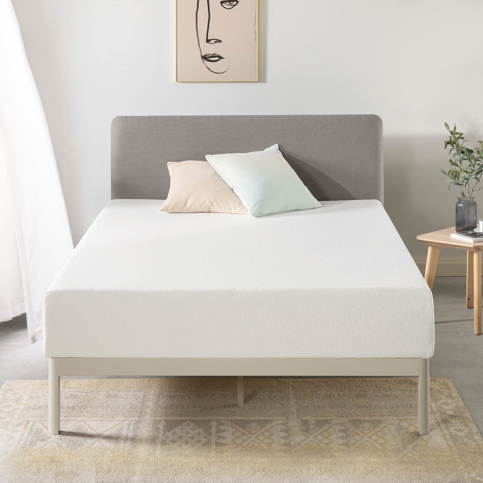 12 Inch Queen Mattress in a Box - Green Tea Memory Foam, Medium Firm Support, CertiPUR-US Certified | Best Price Mattress for Back Pain Relief & Pressure Relief | Perfect for Guest Rooms, Dorm Beds & Apartment Sleeping