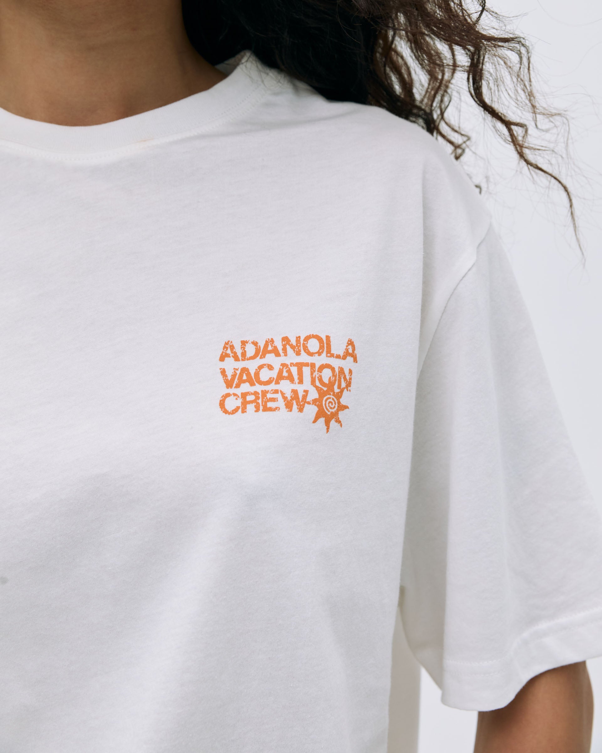 Vacation Lightweight T-Shirt for Men & Women - Breathable Comfort Travel Tee in White & Mango Orange | Perfect for Beach, Summer Outfits & Casual Wear