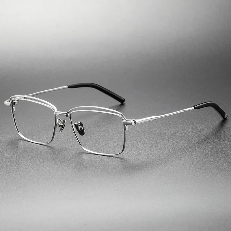 Aimee Unisex Full Rim Square Titanium Eyeglasses Frame 94950 - Lightweight Durable Glasses for Men & Women - Perfect for Reading, Working & Daily Wear