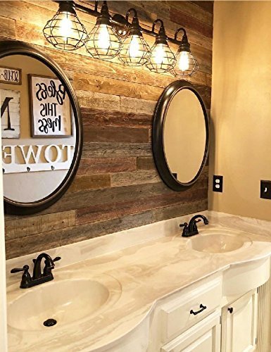 **Rustic Reclaimed Barn Wood Wall Paneling - 23 Sq Ft Naturally Weathered Wood Planks for Home & Office Accent Walls - Easy Nail-Up Installation for Farmhouse, Loft & Industrial Decor**    *(Perfect for feature walls, wainscoting, fireplace surrounds, and DIY home renovation projects.)*