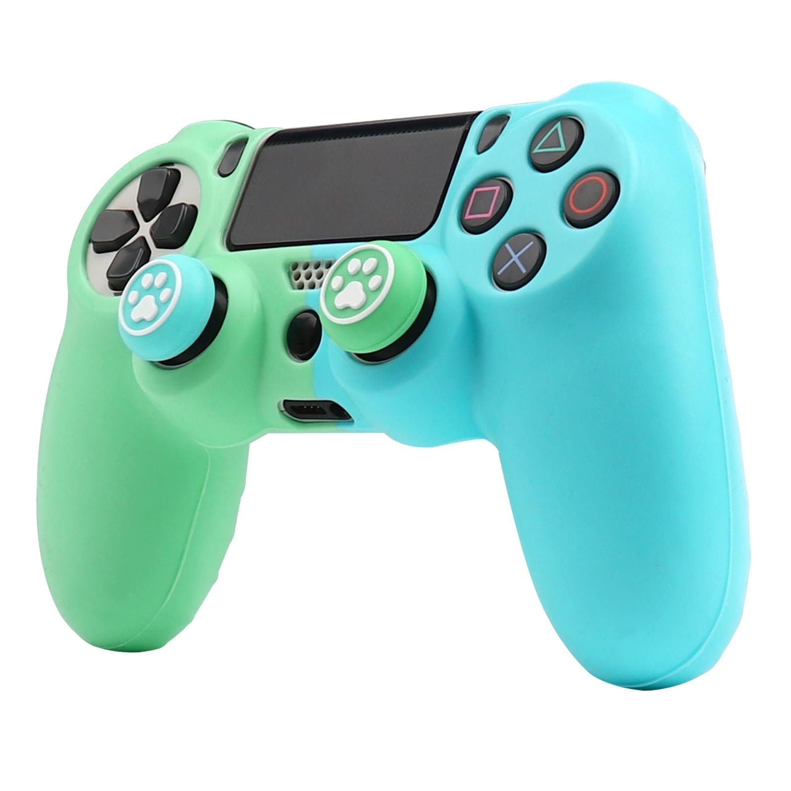 RALAN Pink Silicone Controller Cover Skin Protector for PS4/PS4 Slim/PS4 Pro - Includes 2 Cute Thumb Grips Caps | Gaming Accessories for Enhanced Grip & Protection During Long Play Sessions