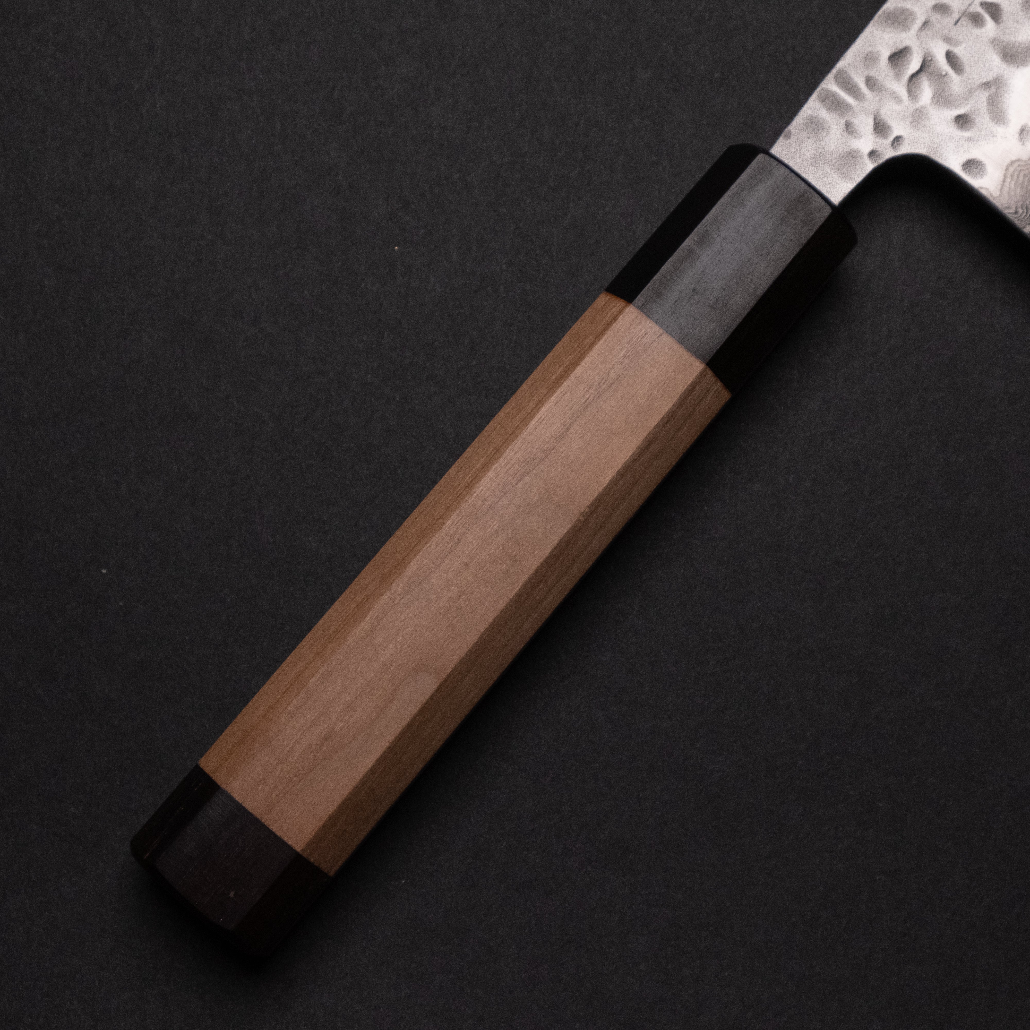 Hitohira Futana Stainless Steel Tsuchime Damascus Santoku Knife 7